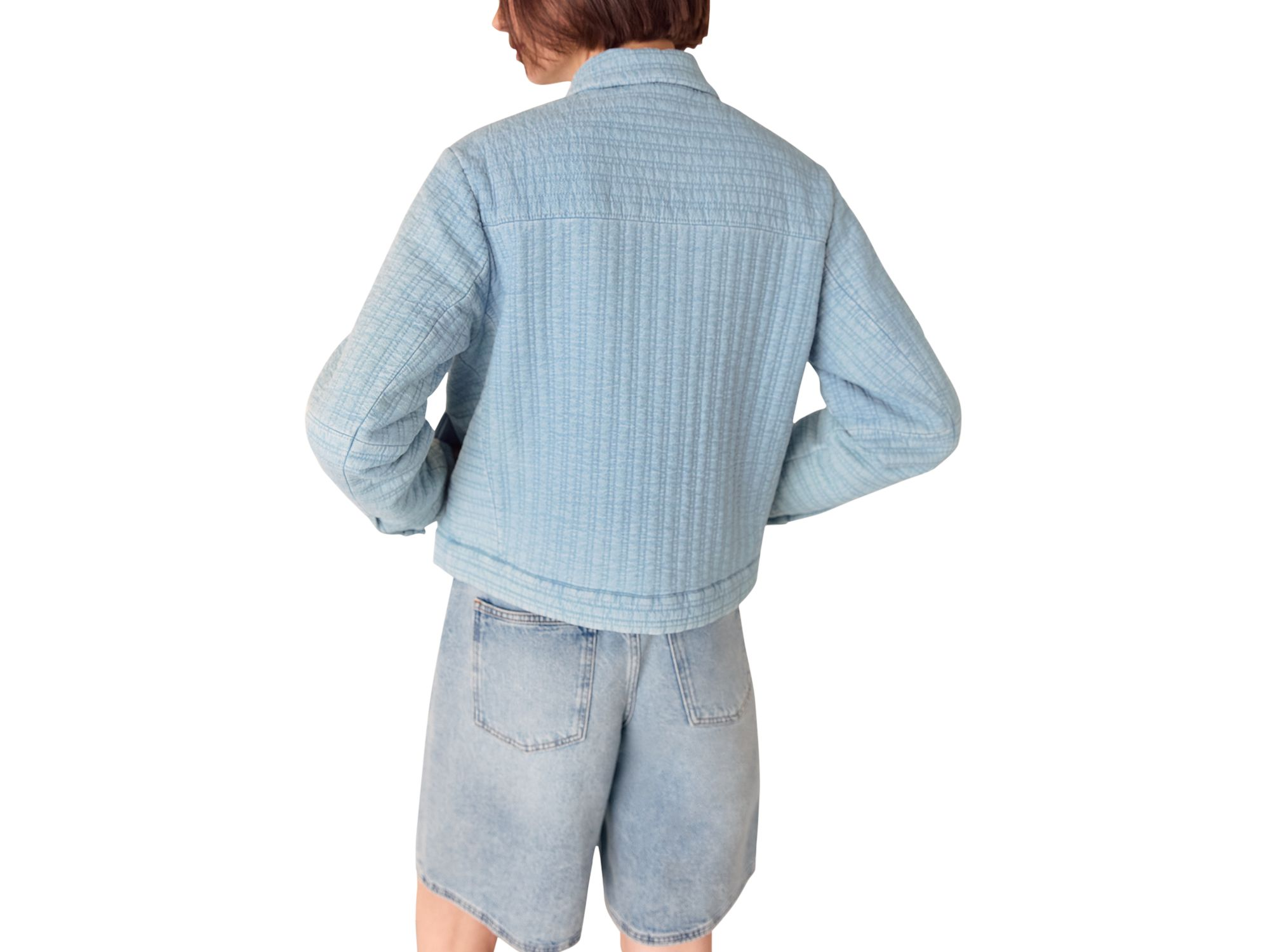 Quilted Chambray Jacket — Image 4
