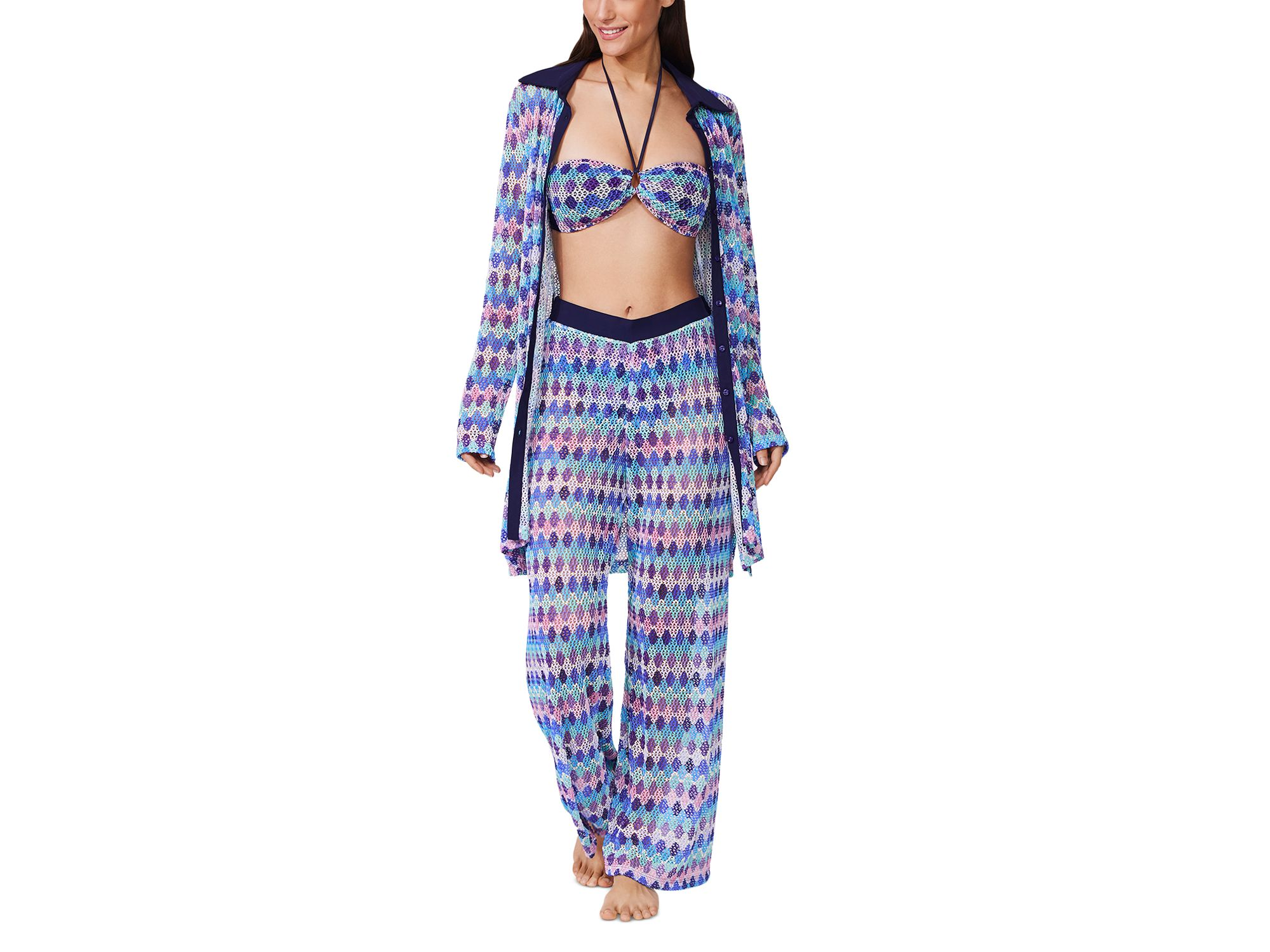 Long Sleeved Blouse Swim Cover Up — Image 7