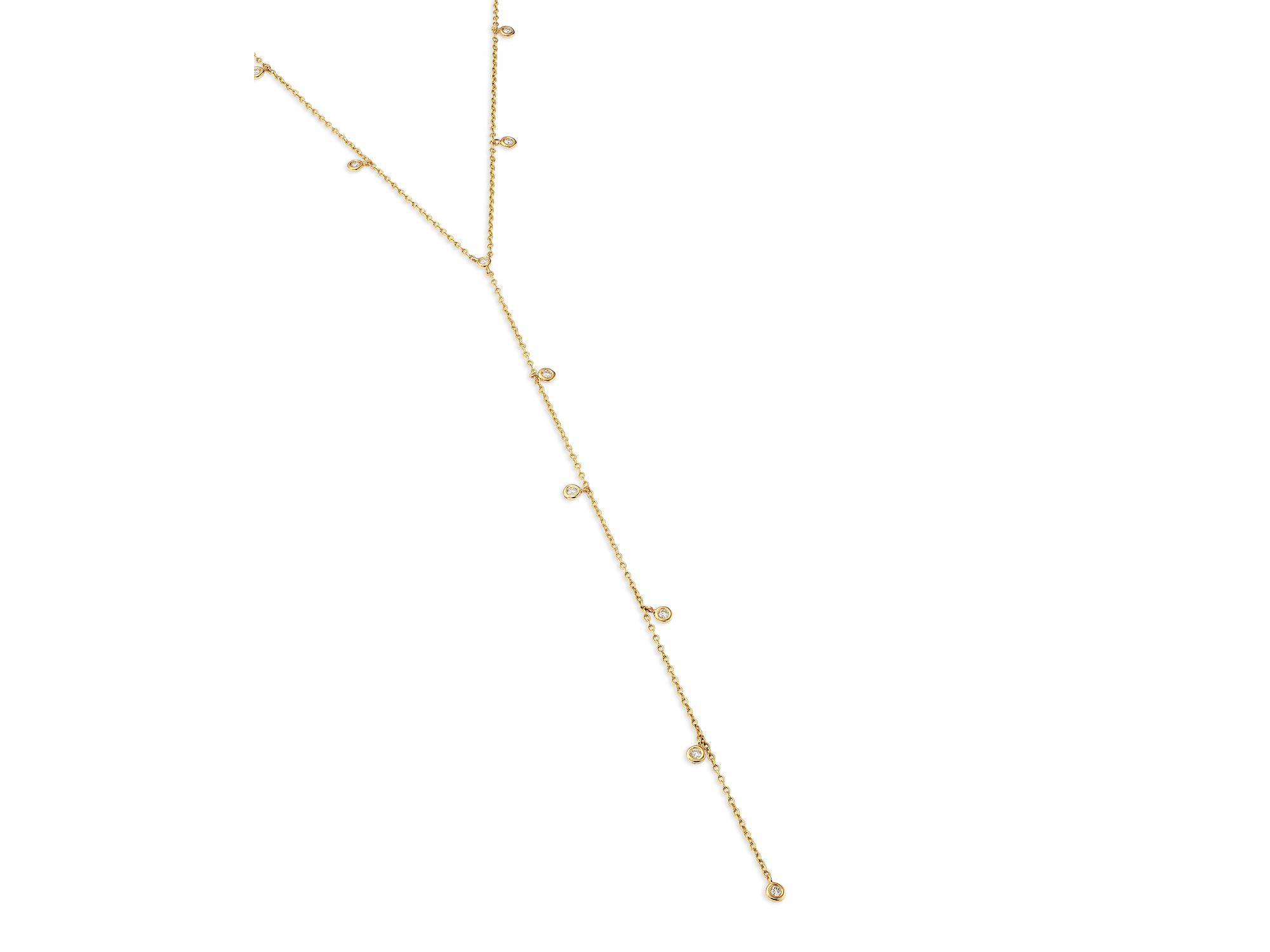 Diamond Lariat Necklace in 14K Yellow Gold, 0.56 tcw — Image 3