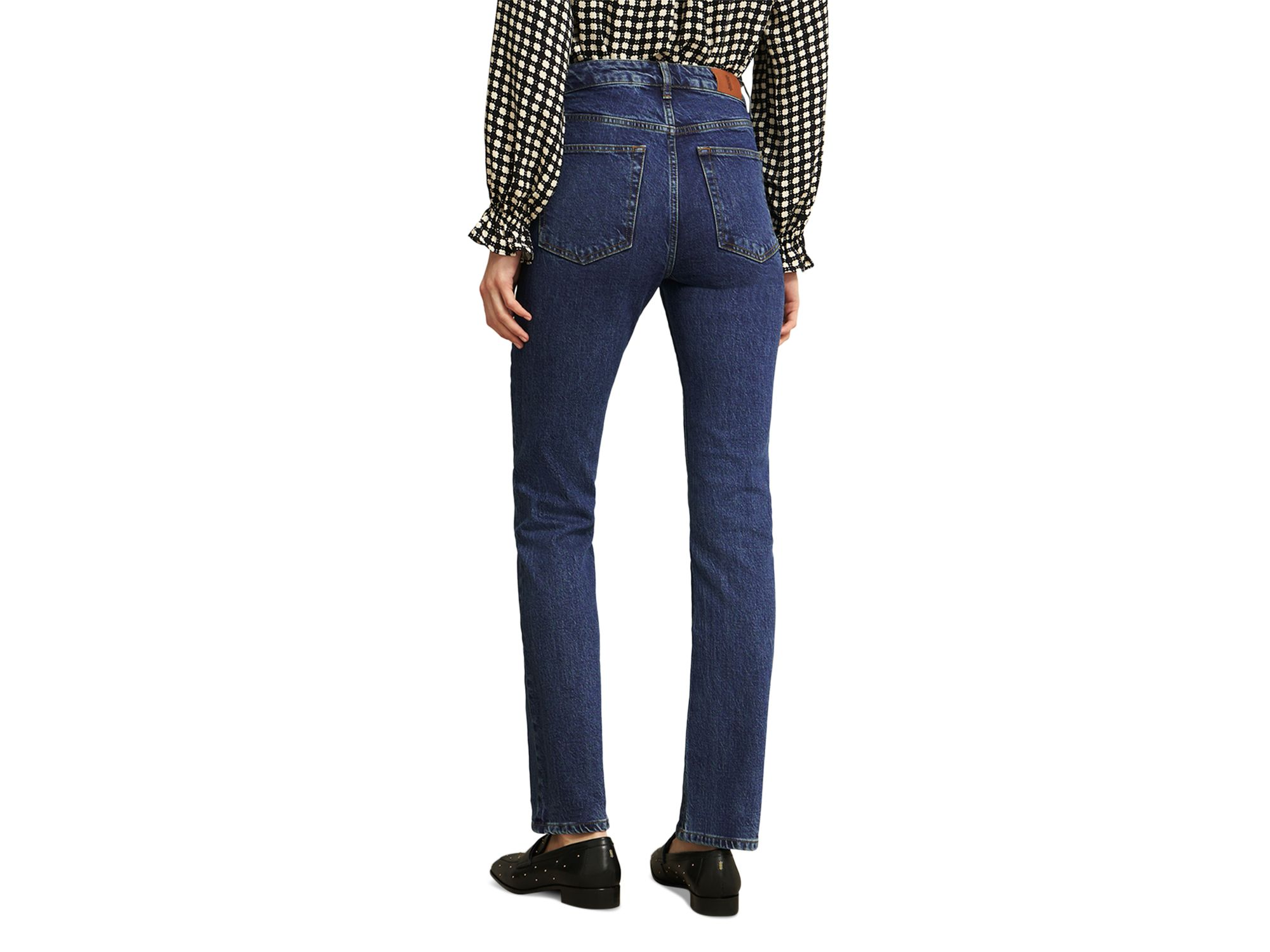 September Limited Collection Foley High Rise Straight Leg Jeans in Dark Mid Wash — Image 3