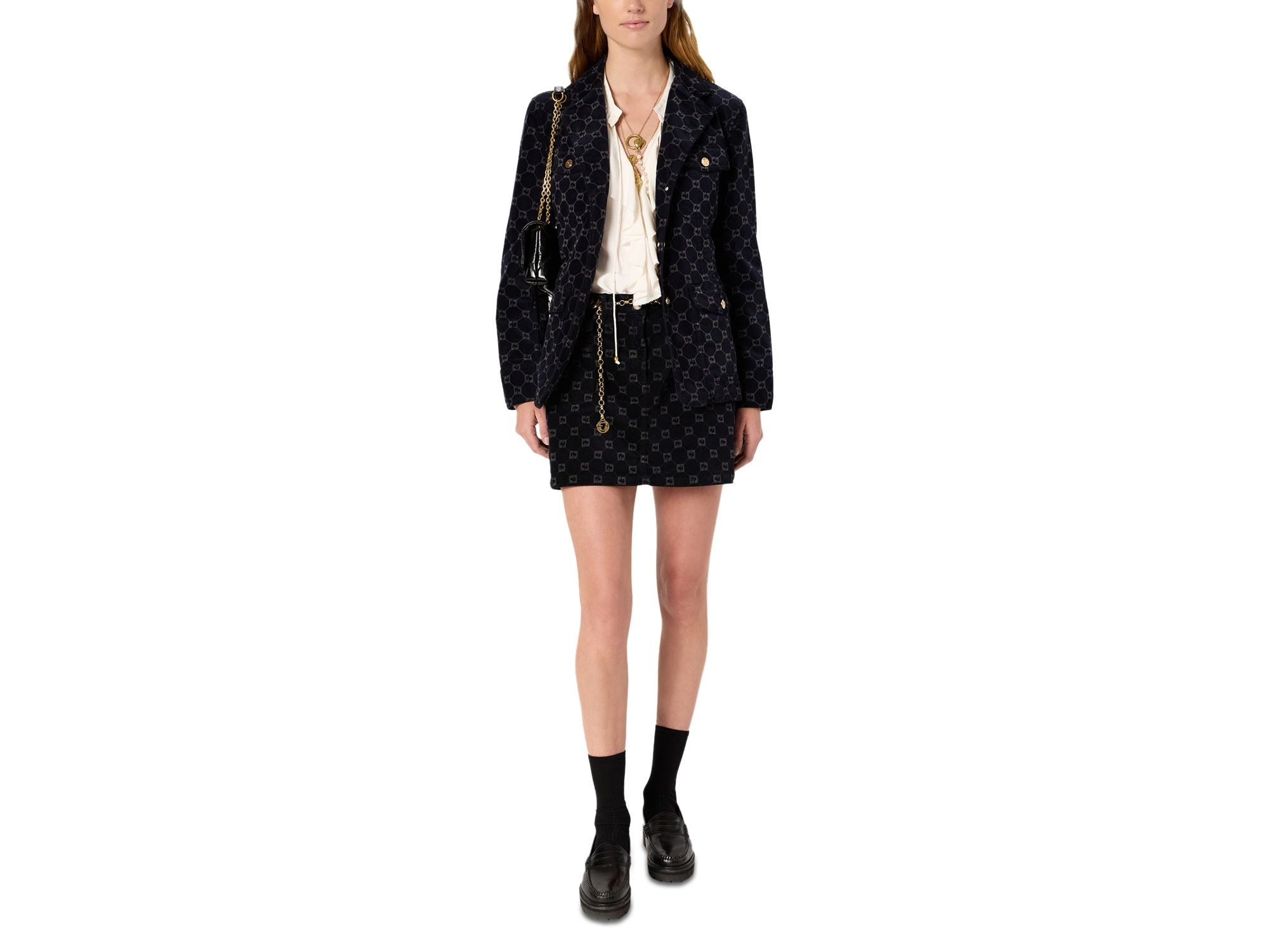 Nyssa Monogrammed Button Down Jacket — Image 4