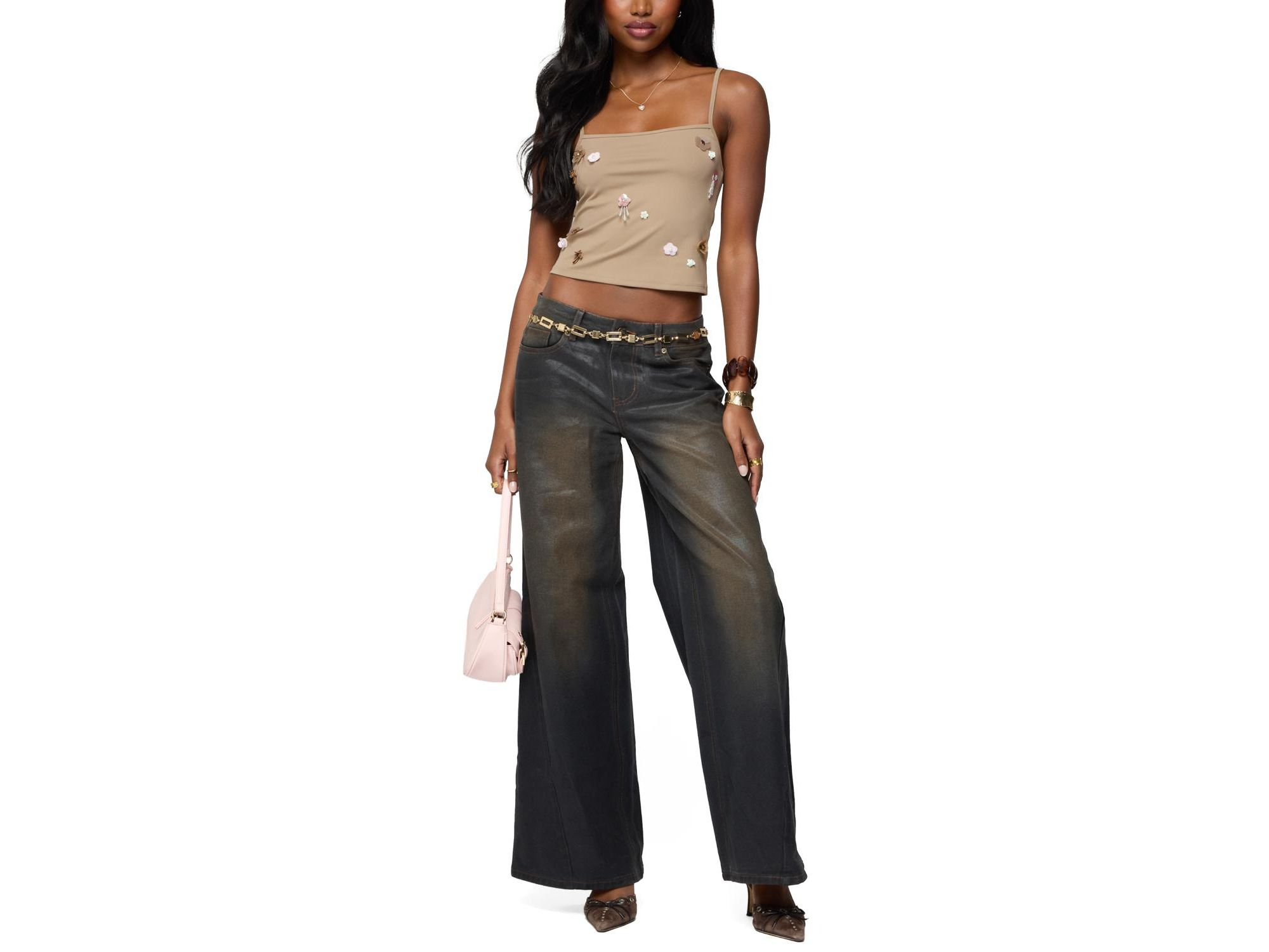 Malia Flower Applique Tank Top — Image 4