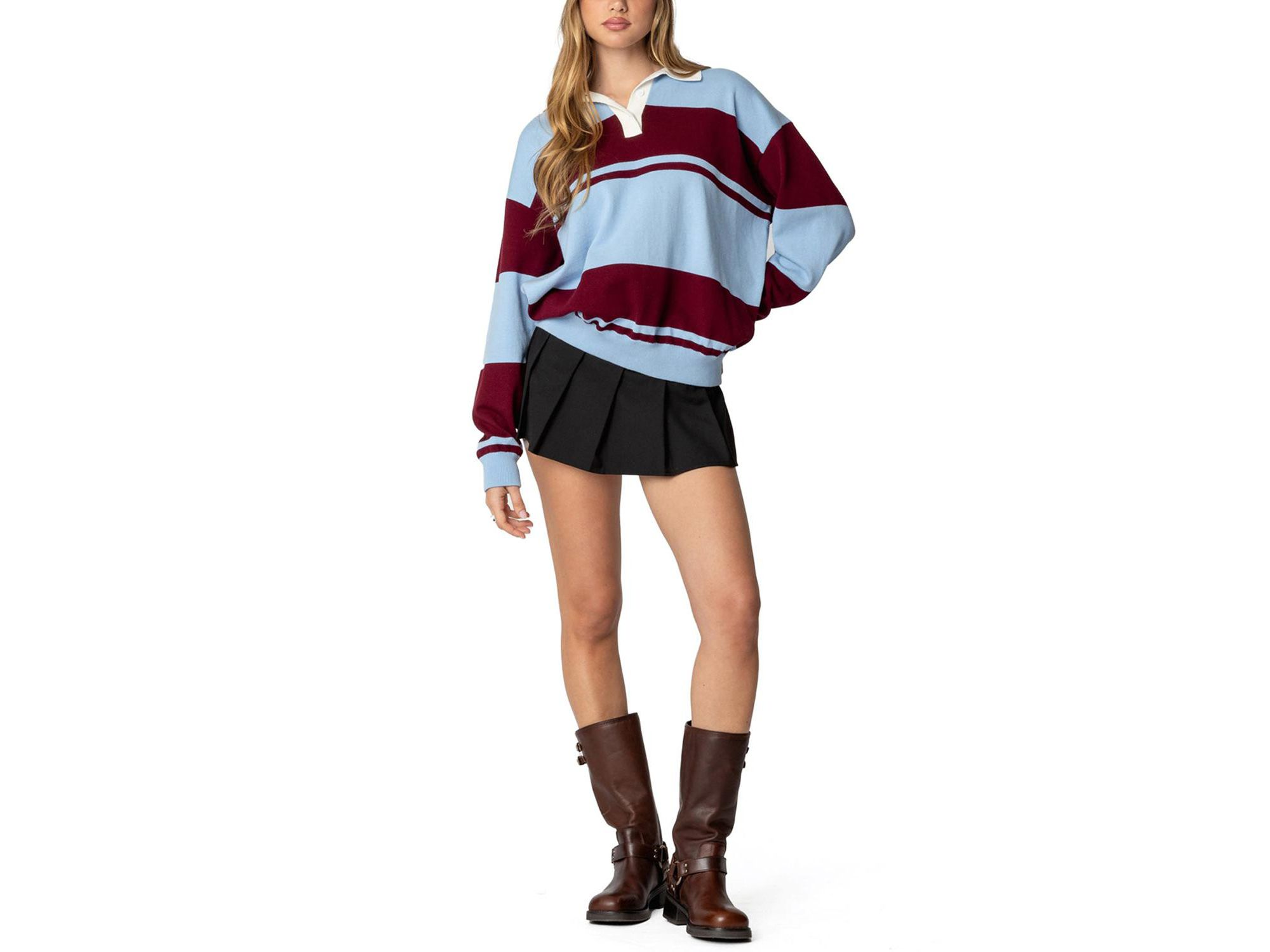 Kian Striped Polo Sweater — Image 3