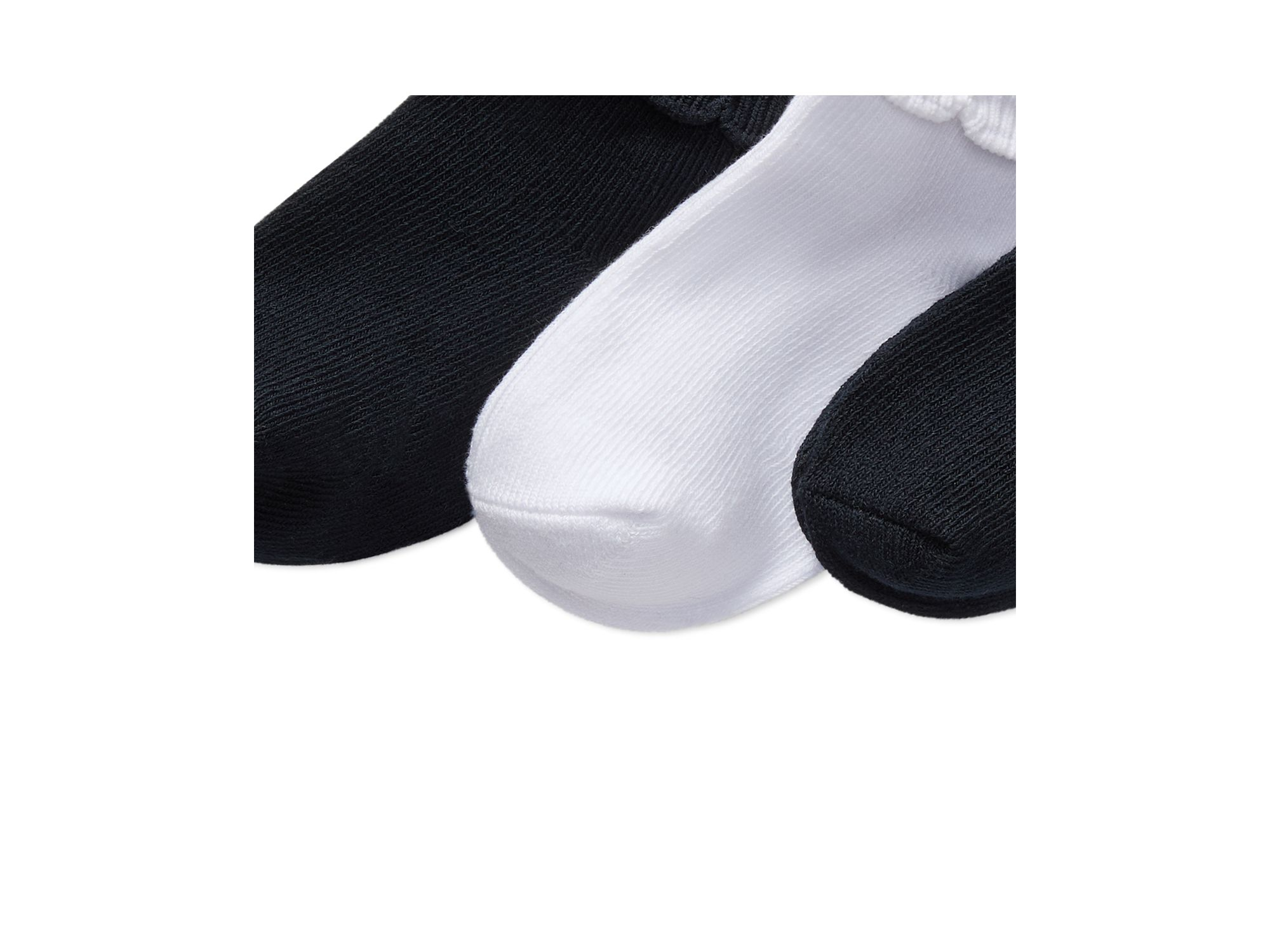 Girls' Scalloped Edge Turn Cuff Socks, Pack of 3 - Baby — Image 4
