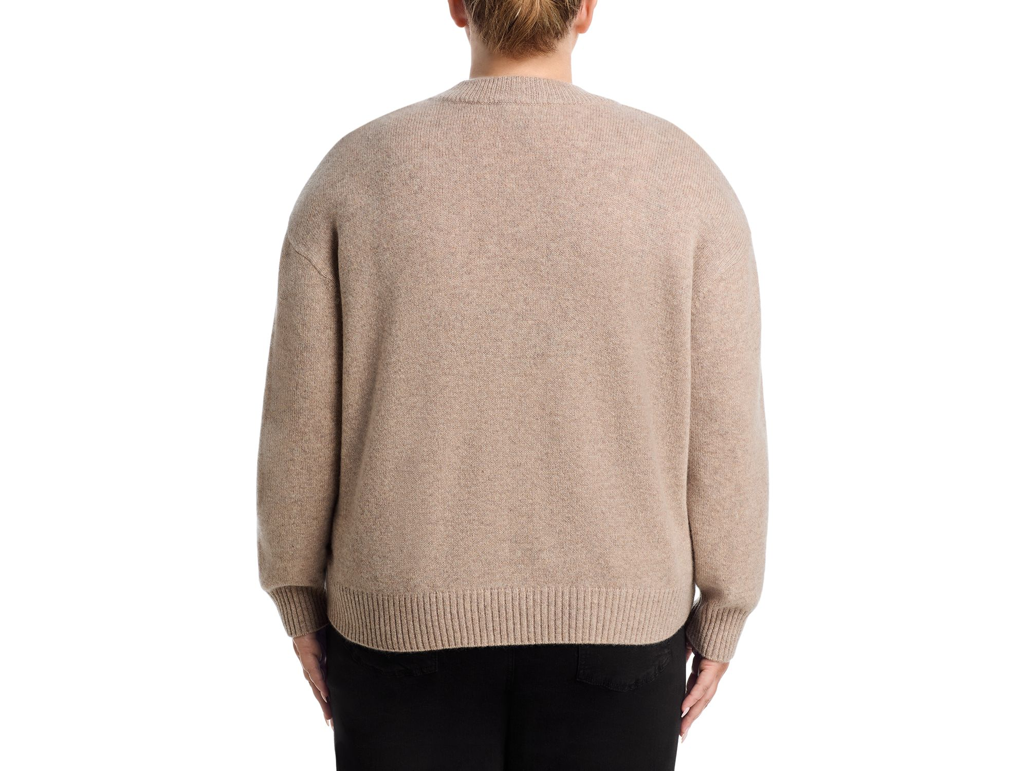100% Cashmere Drop Shoulder V Neck Sweater - Exclusive — Image 4