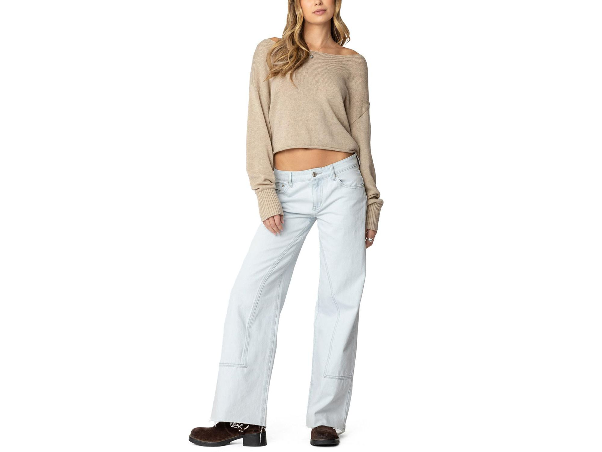 Aviv Wide Neck Oversized Sweater — Image 3