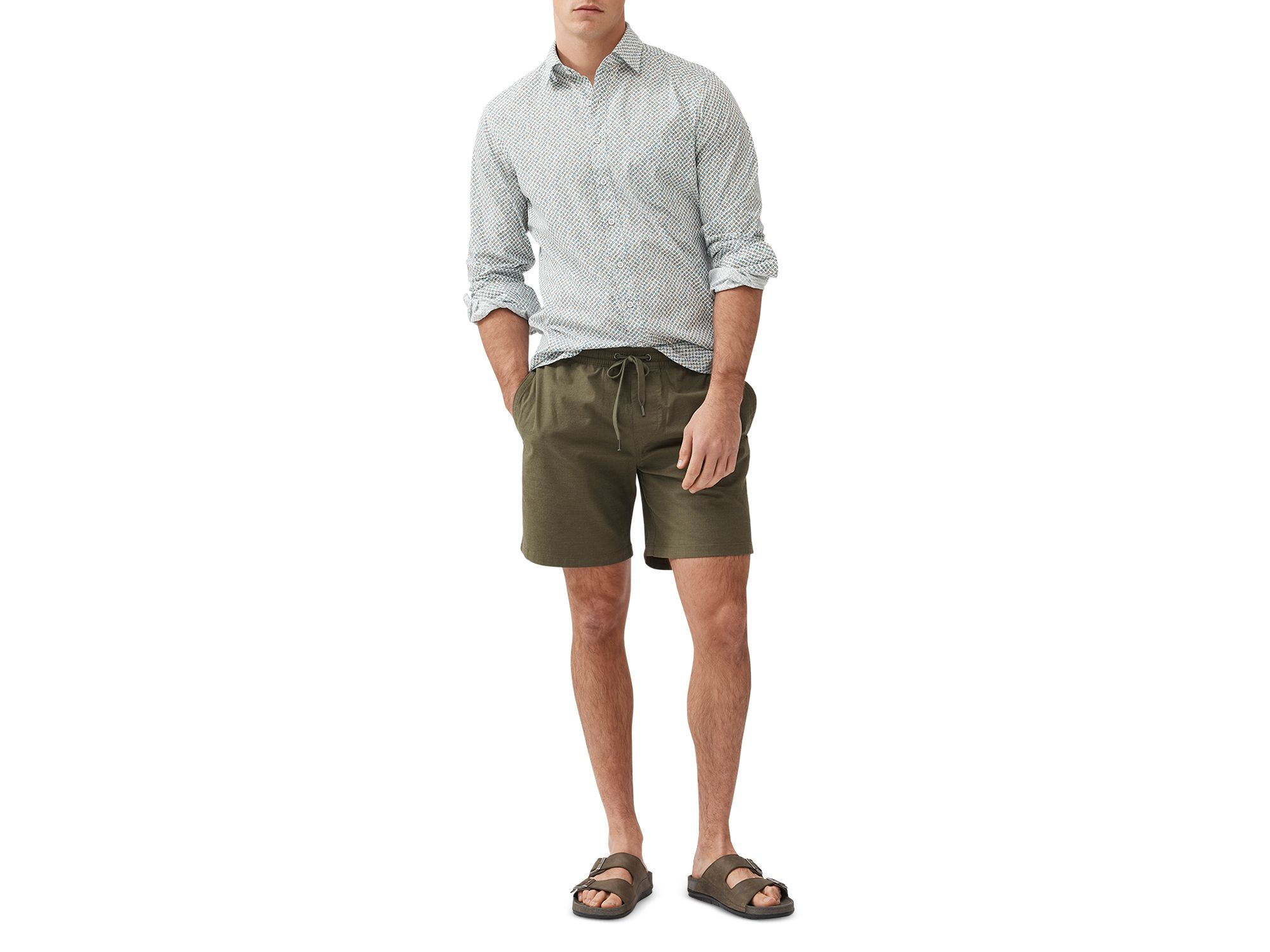 Underwood Printed Cotton Slim Fit Shirt — Image 5
