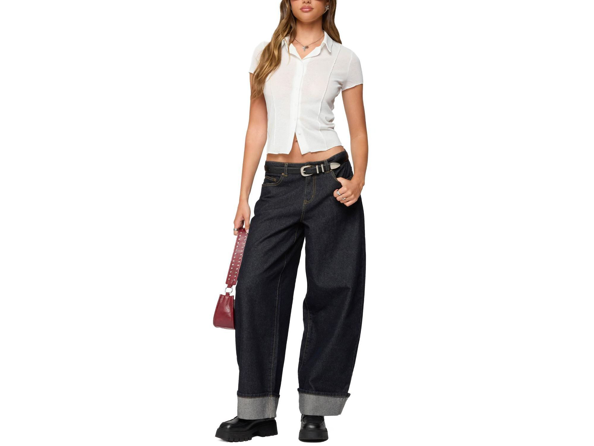 Geena Semi Sheer Button Up Shirt — Image 4