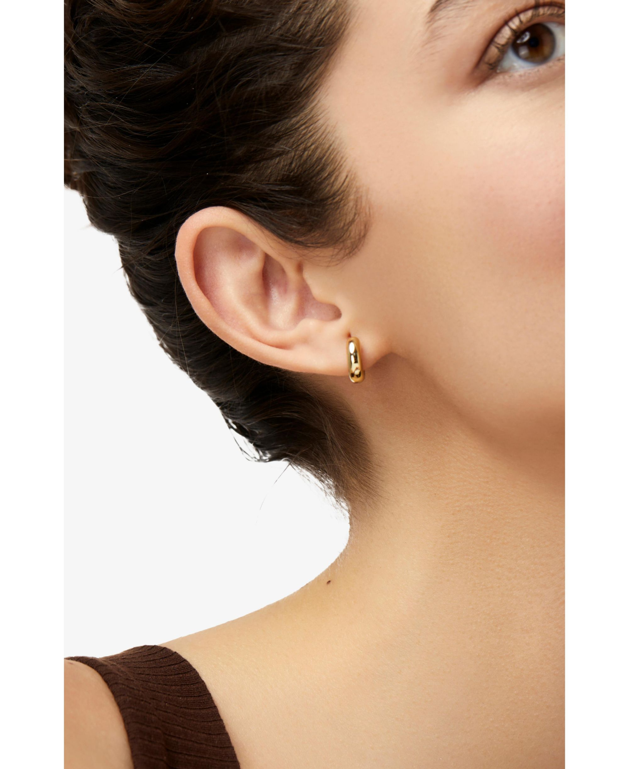 Giulia Bold Huggie Hoops — Image 3