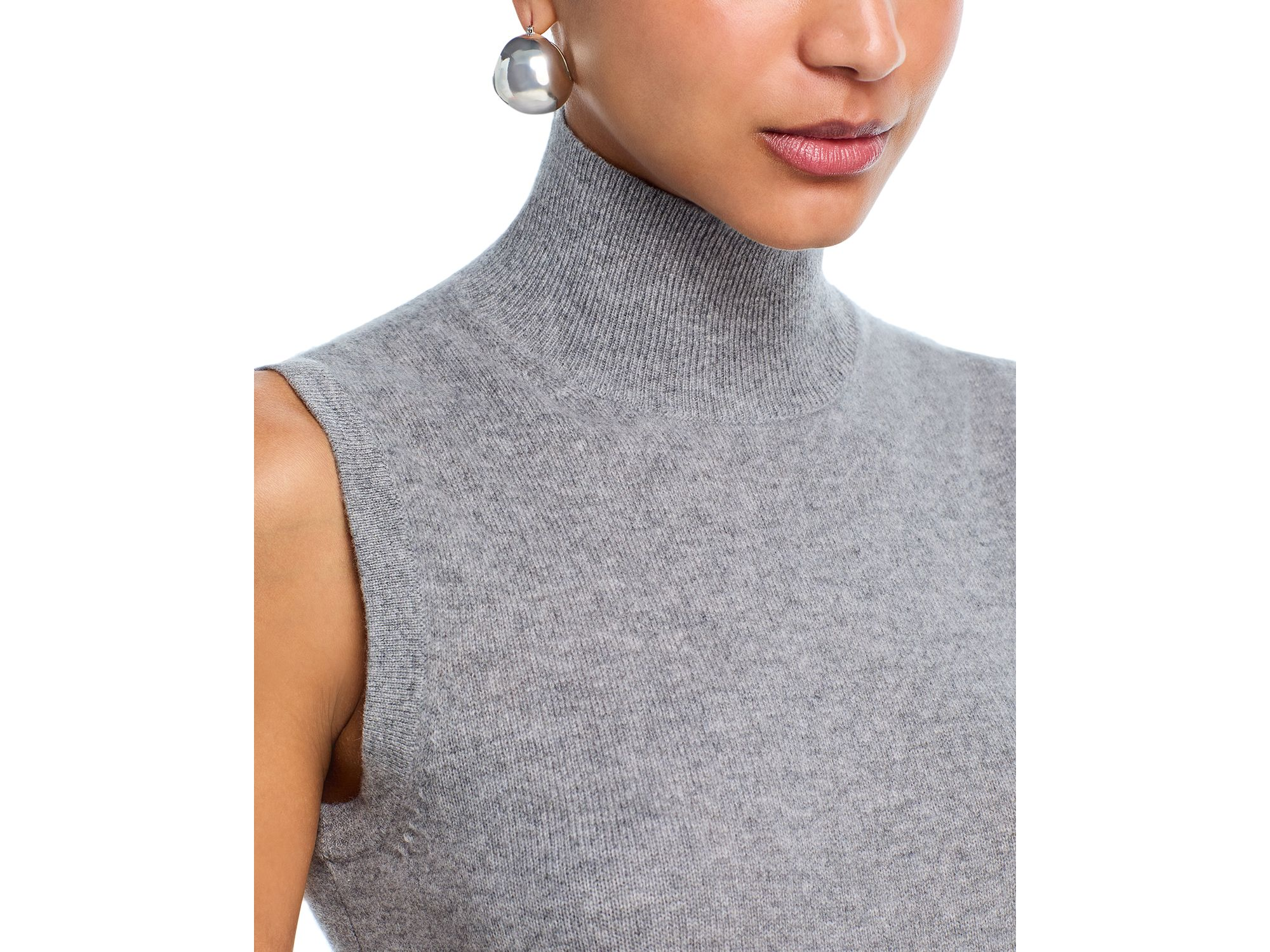 Sleeveless 100% Cashmere Sweater - Exclusive — Image 3