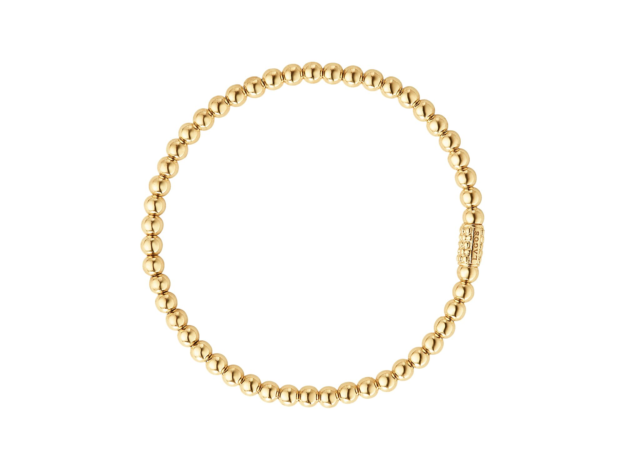 Caviar Gold Collection 18K Gold Beaded Bracelet, 4mm — Image 5