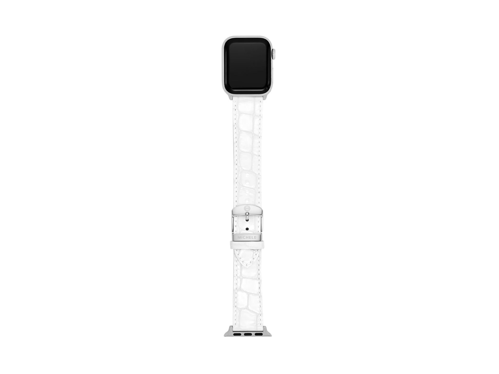 White Leather Bracelet Band for Apple Watch®, 38-49mm — Image 6
