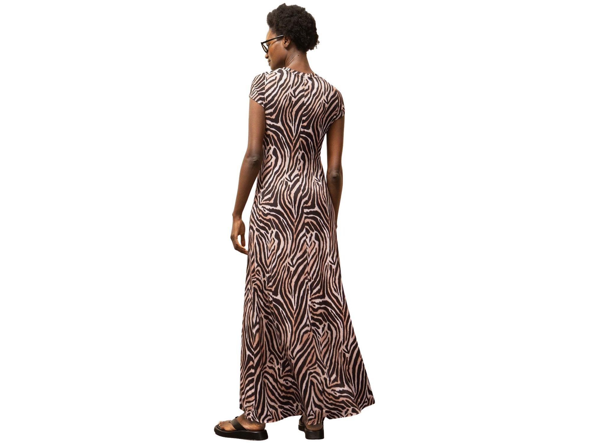 Zebra Print Jersey Maxi Dress — Image 4