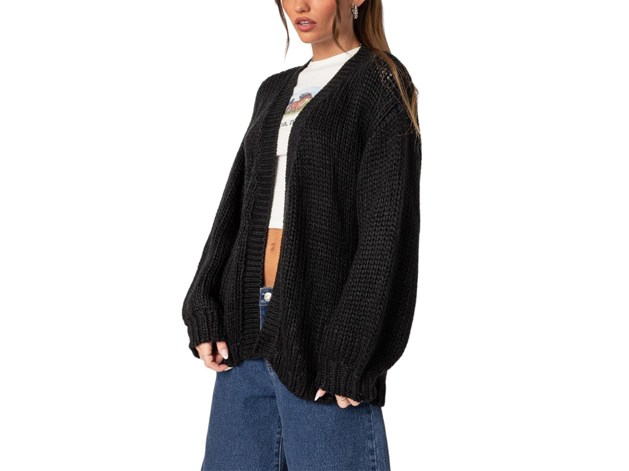 Anina Oversized Knit Cardigan — Image 3