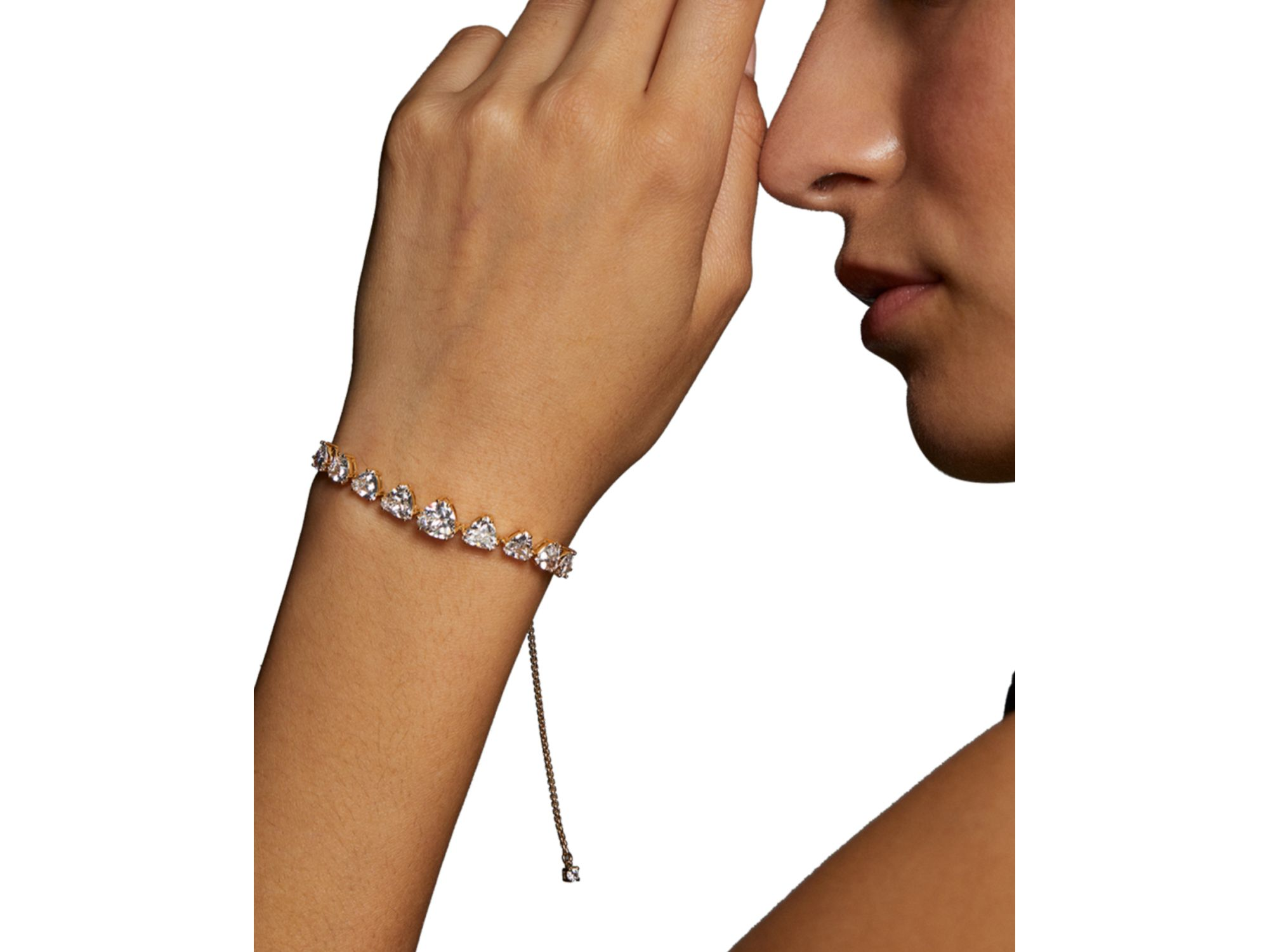 Luxor Trillion Cubic Zirconia Slider Bracelet — Image 3