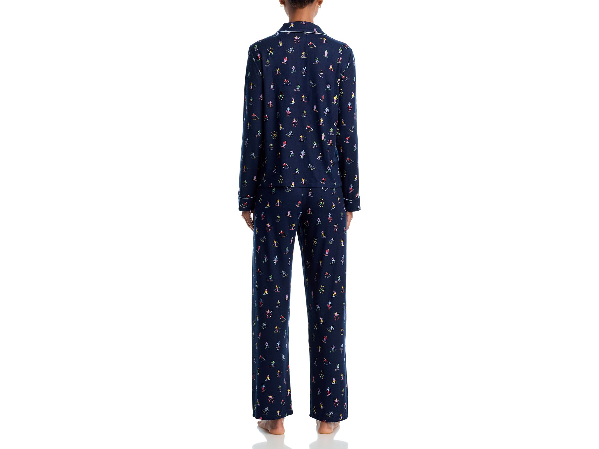 Notched Collar Jersey Pajama Set - Exclusive — Image 3
