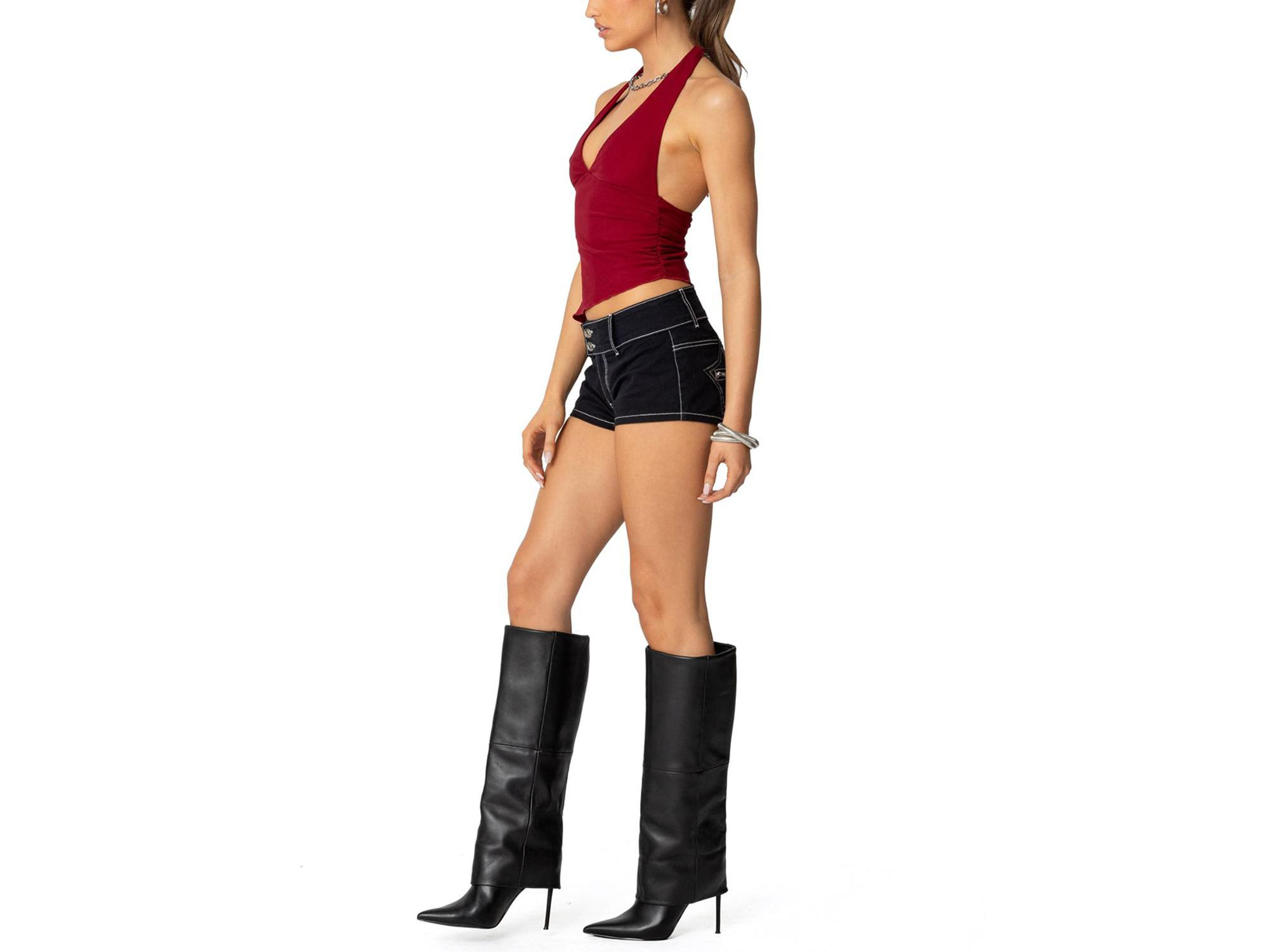 Rhett Asymmetric Hem Halter Top — Image 3
