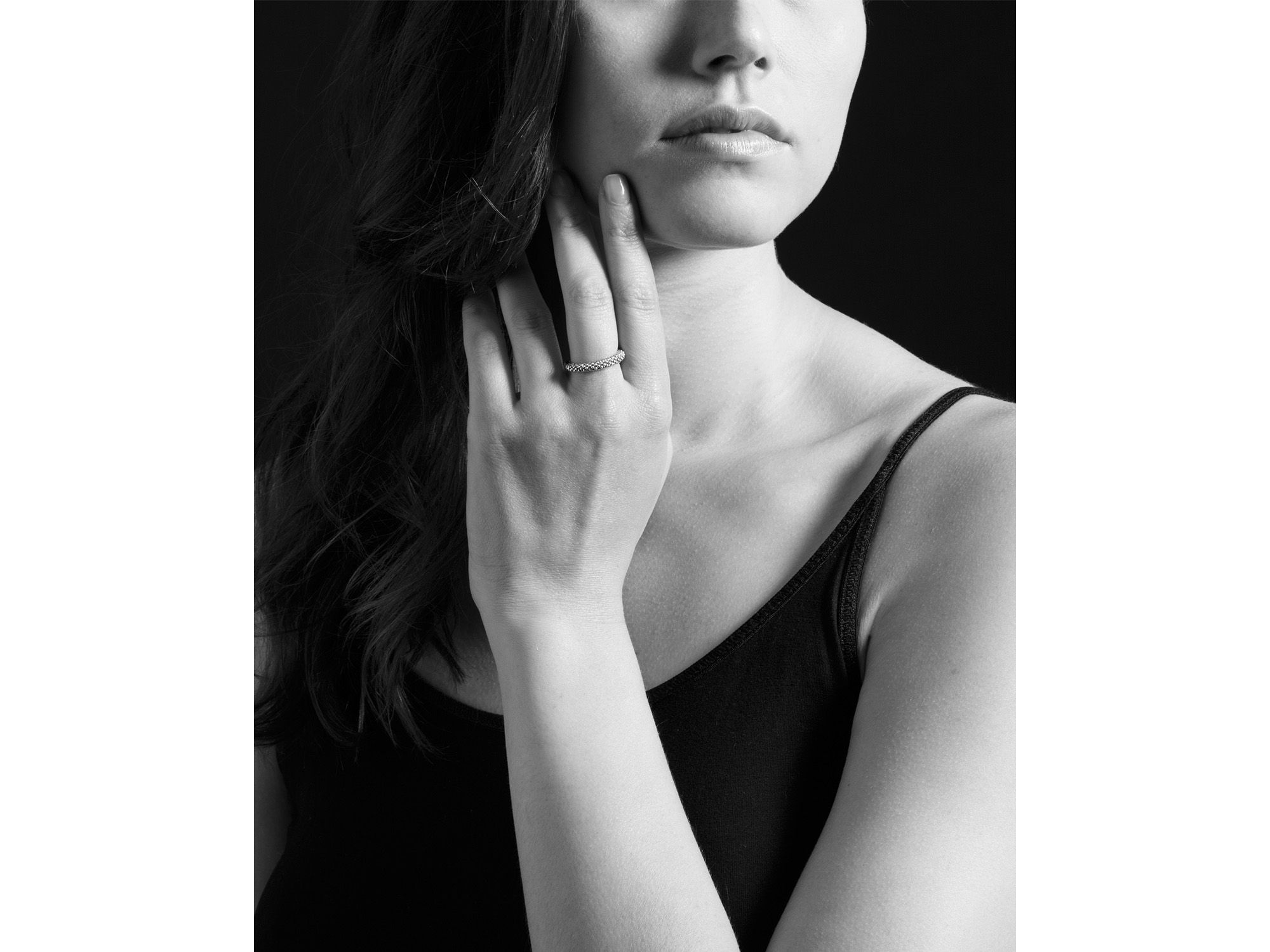 Sterling Caviar Beaded Stacking Ring — Image 3