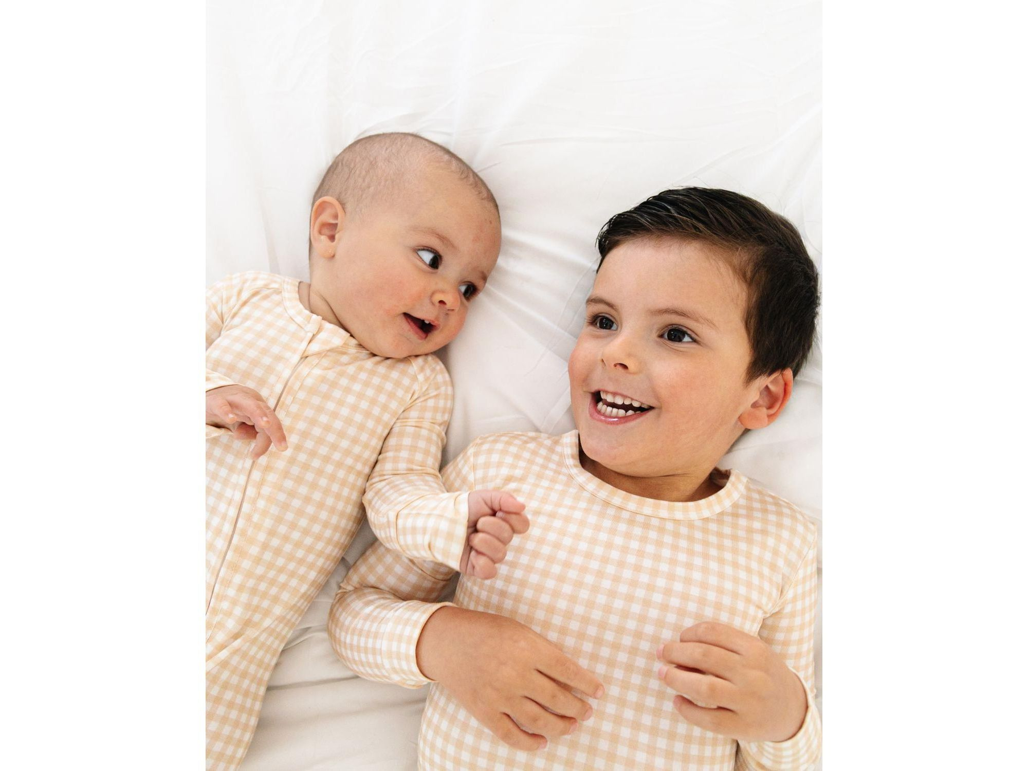 Boys' Sandstone Gingham Pajama Set - Baby, Little Kid — Image 3