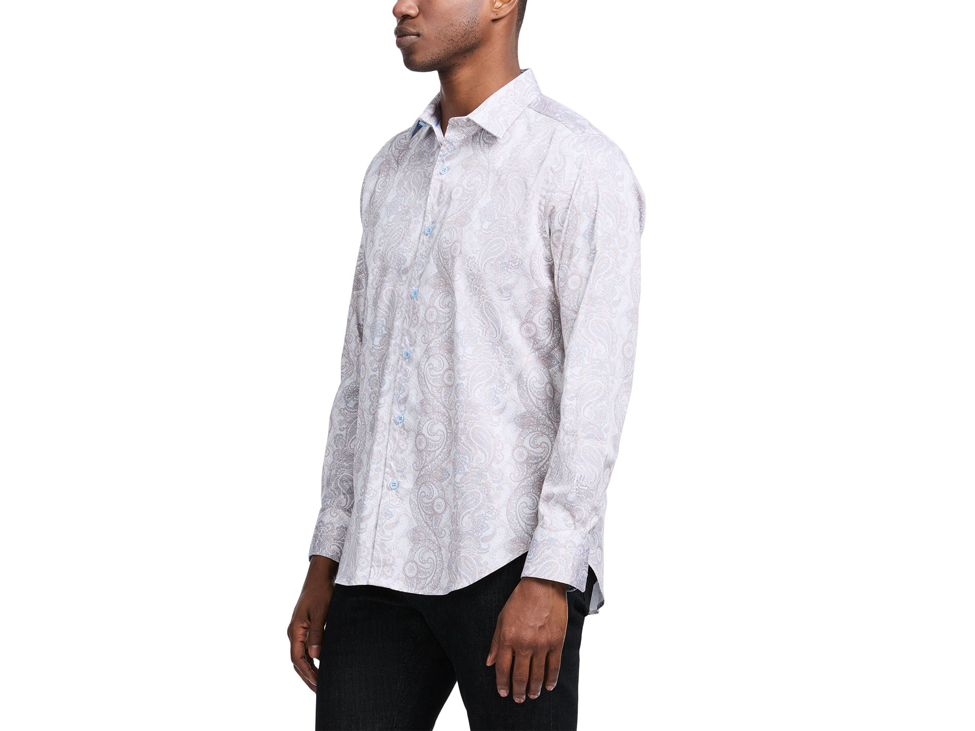 Auberry Printed Long Sleeve Button Front Shirt — Image 5
