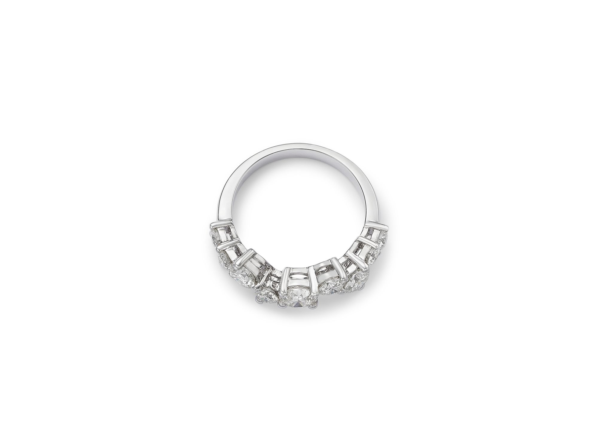 Diamond Scatter Cluster Band in 14K White Gold, 1.97 tcw — Image 3