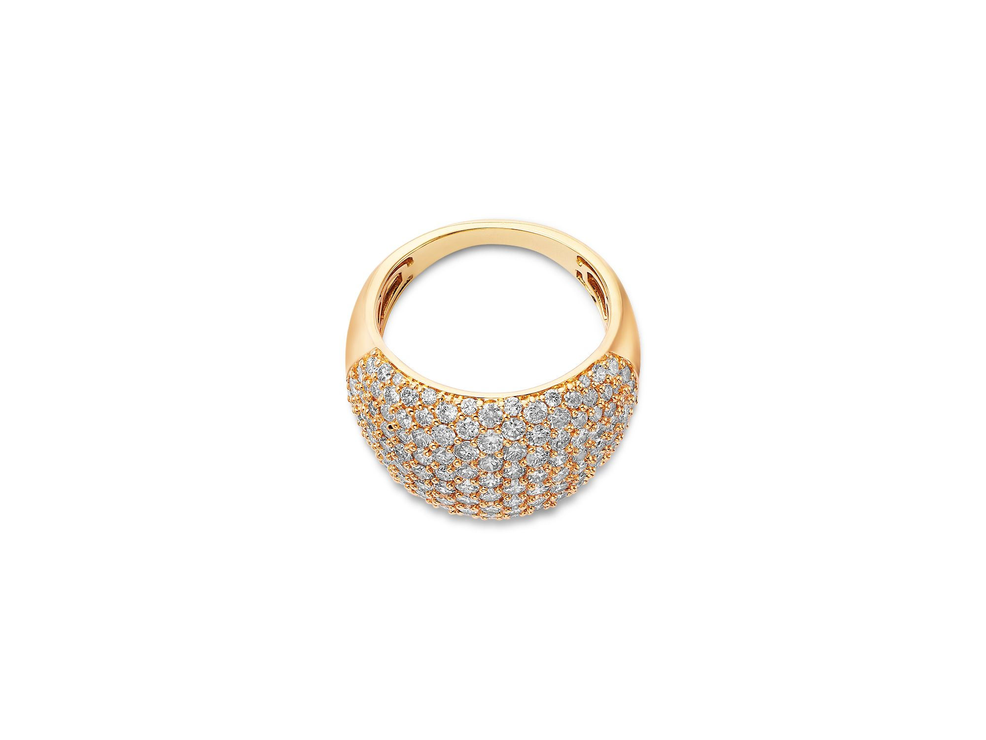 Pavé Diamond Ring in 14K Yellow or White Gold, 3.0 tcw — Image 3