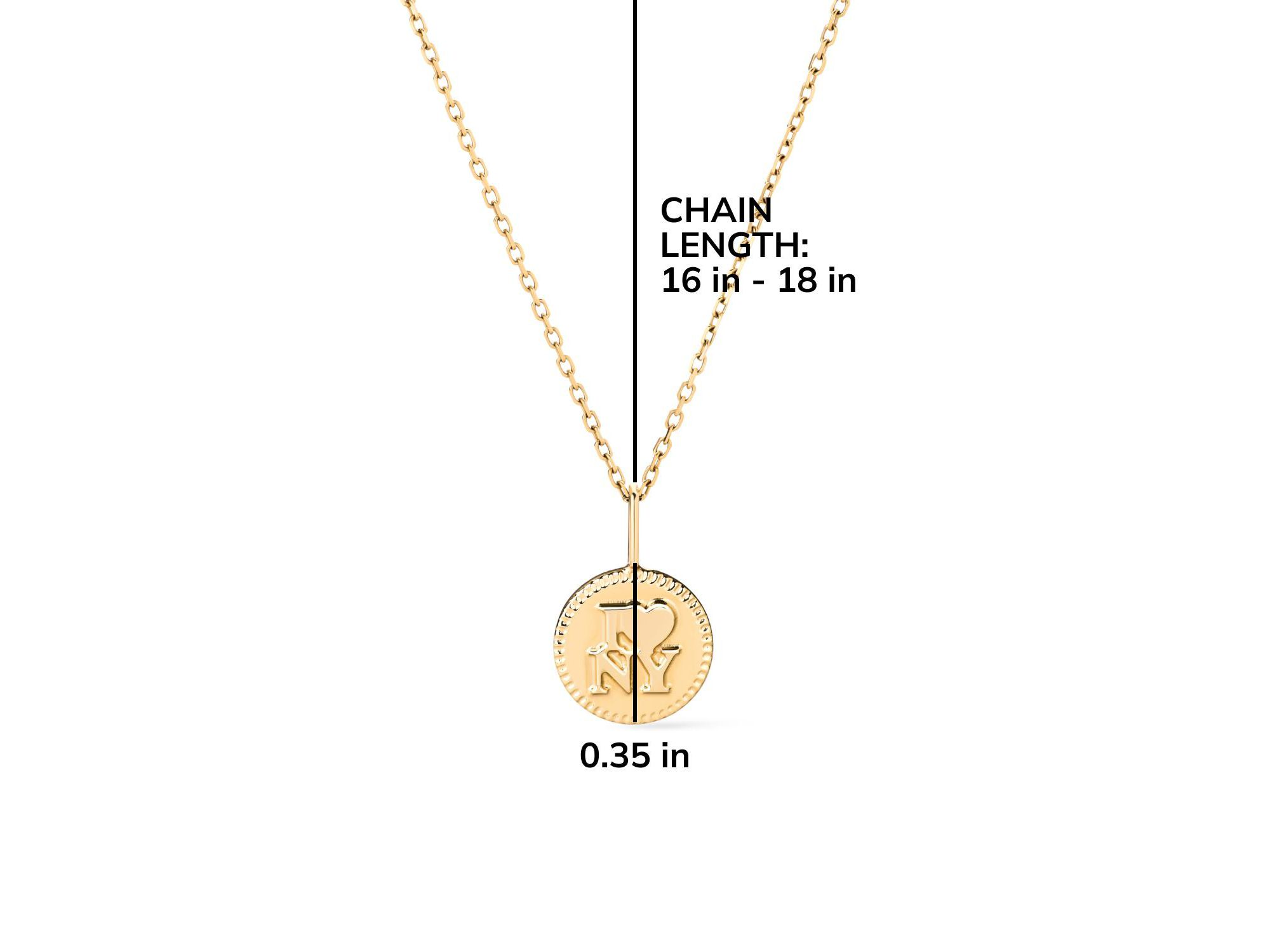 Solid Gold NYC Charm Necklace — Image 4