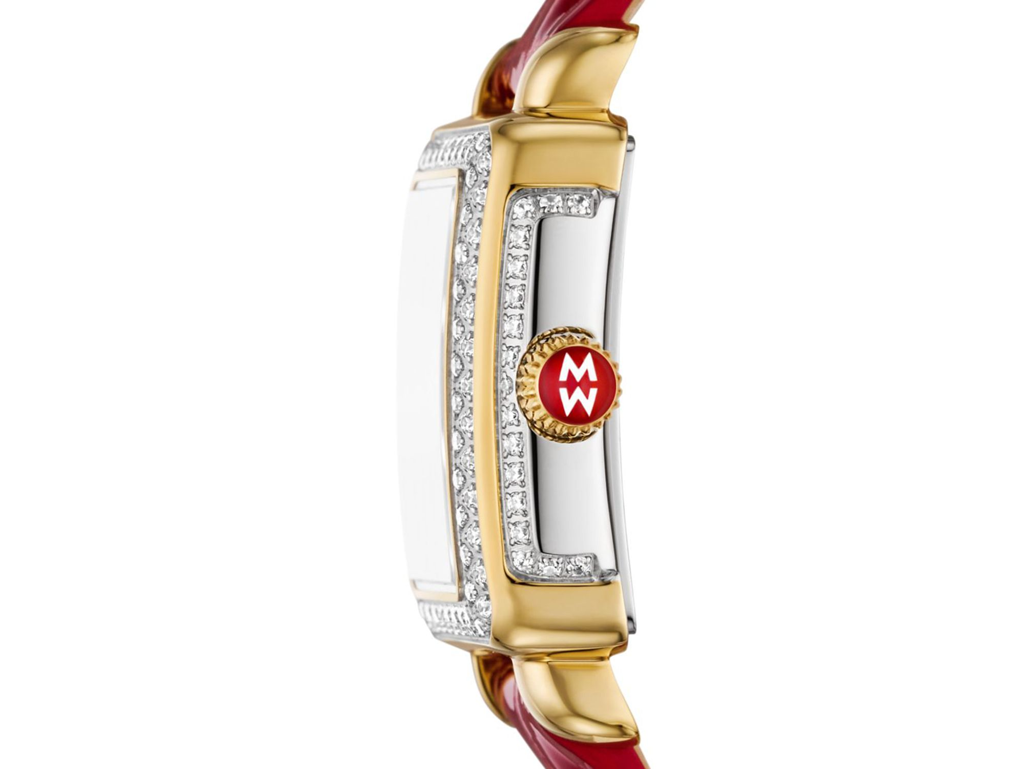 Special Edition Deco Madison Mini Two Tone 18K Gold Plated Diamond Pavé Dial Watch, 23mm x 24mm — Image 4