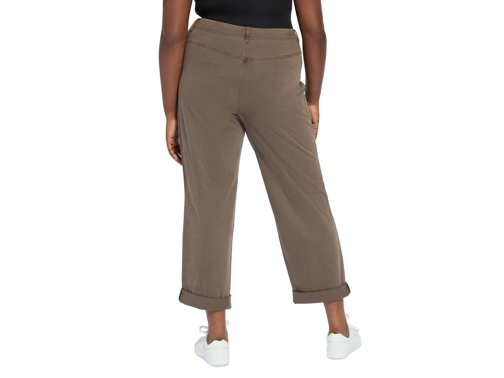 Penelope High Rise Curved Jeans in Antique Wash Green — Image 3