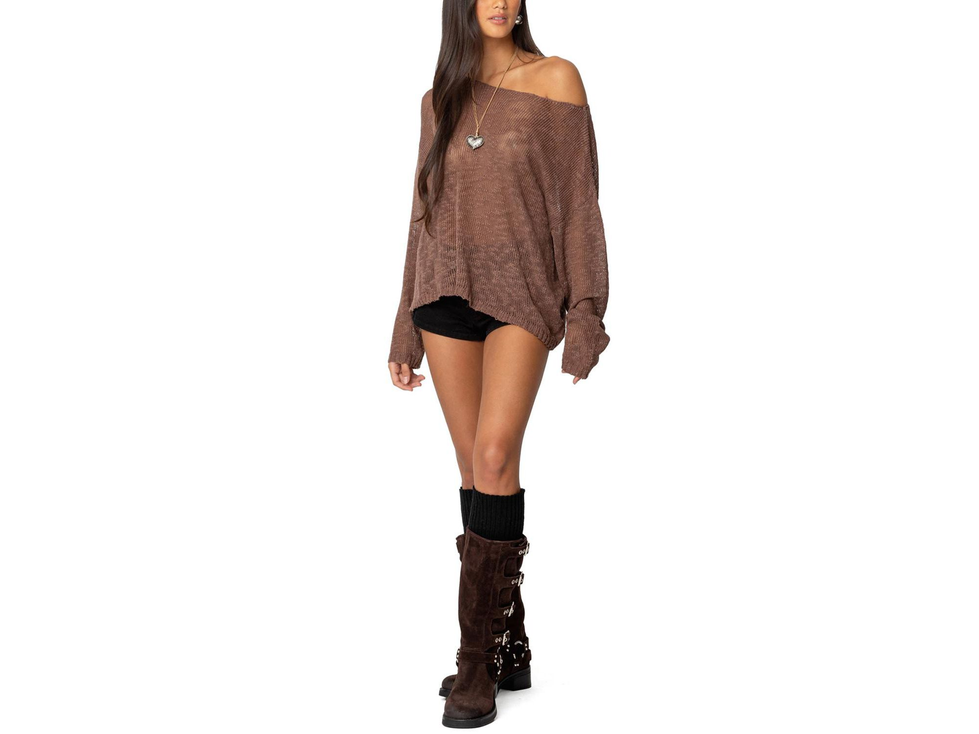 Bri Oversized Boat neck Sweater — Image 3