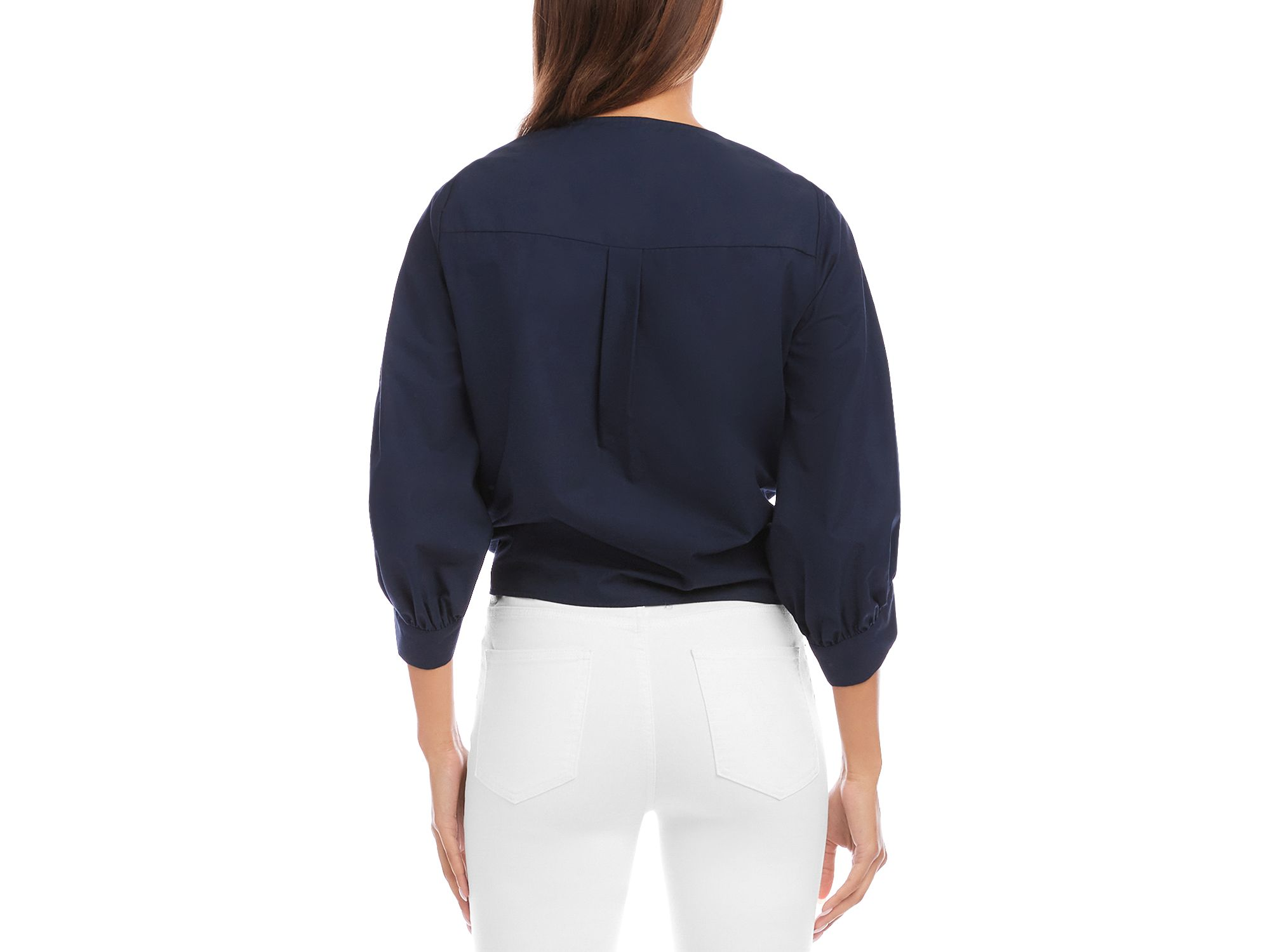 Blouson Sleeve Tie Front Top — Image 4