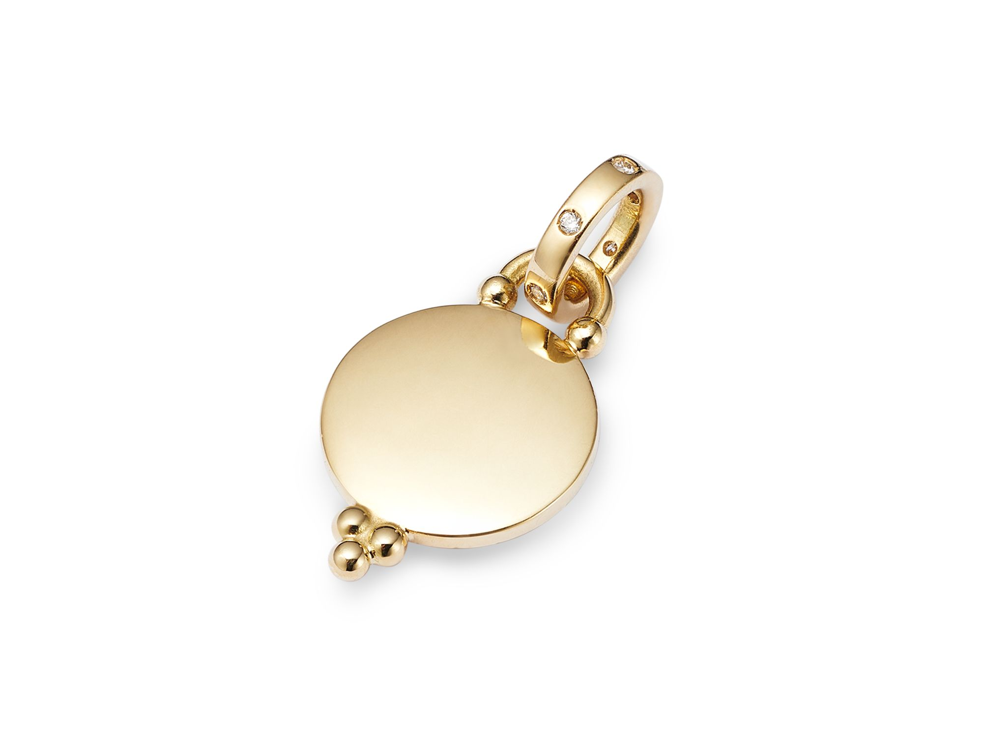 18K Yellow Gold Celestial Diamond Luna Pendant — Image 5