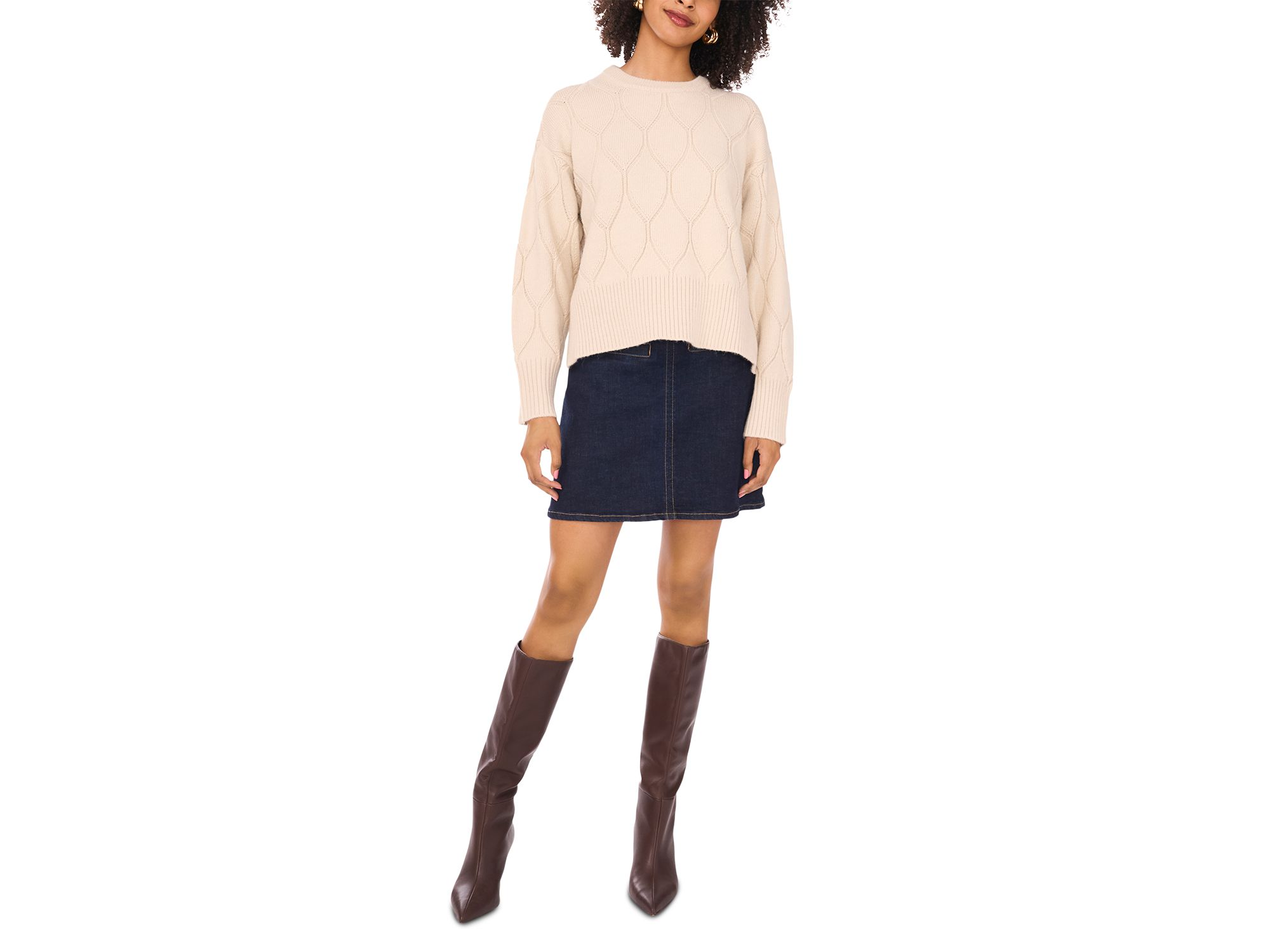 Pointelle Pattern Sweater — Image 3