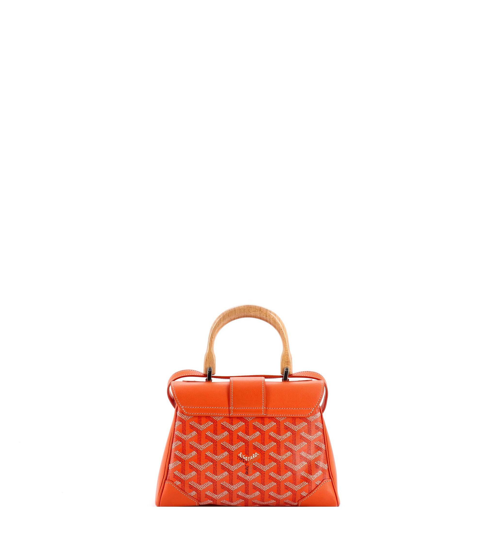 Mini Saigon Top Handle Bag Coated Canvas with Leather — Image 6