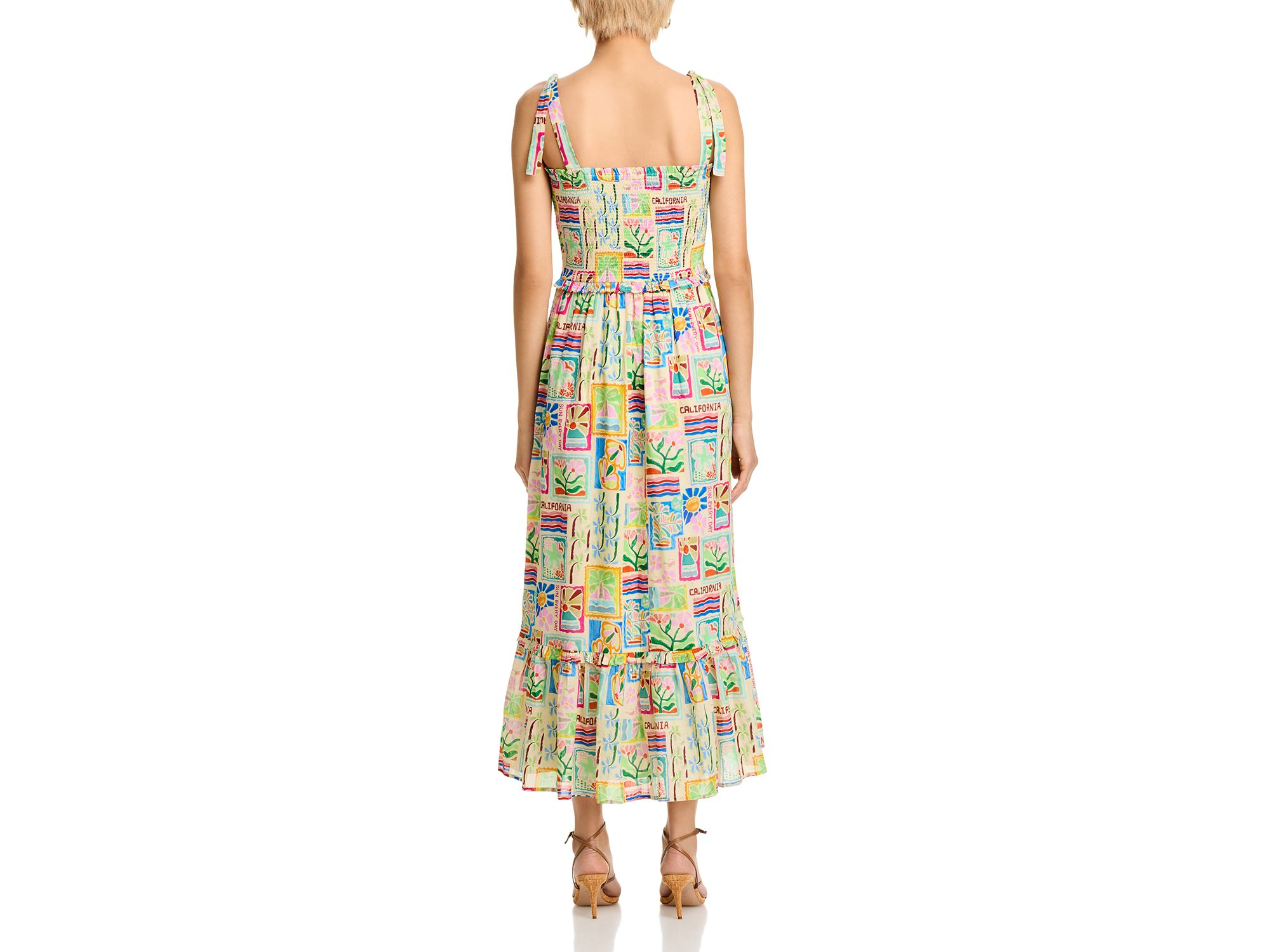 Summer Print Smocked Midi Dress - Exclusive — Image 4