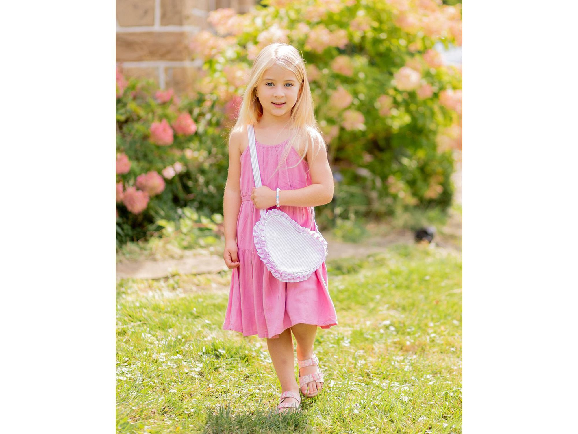 Girls' Palmer Pink Seersucker Heart Purse - Little Kid, Big Kid — Image 3