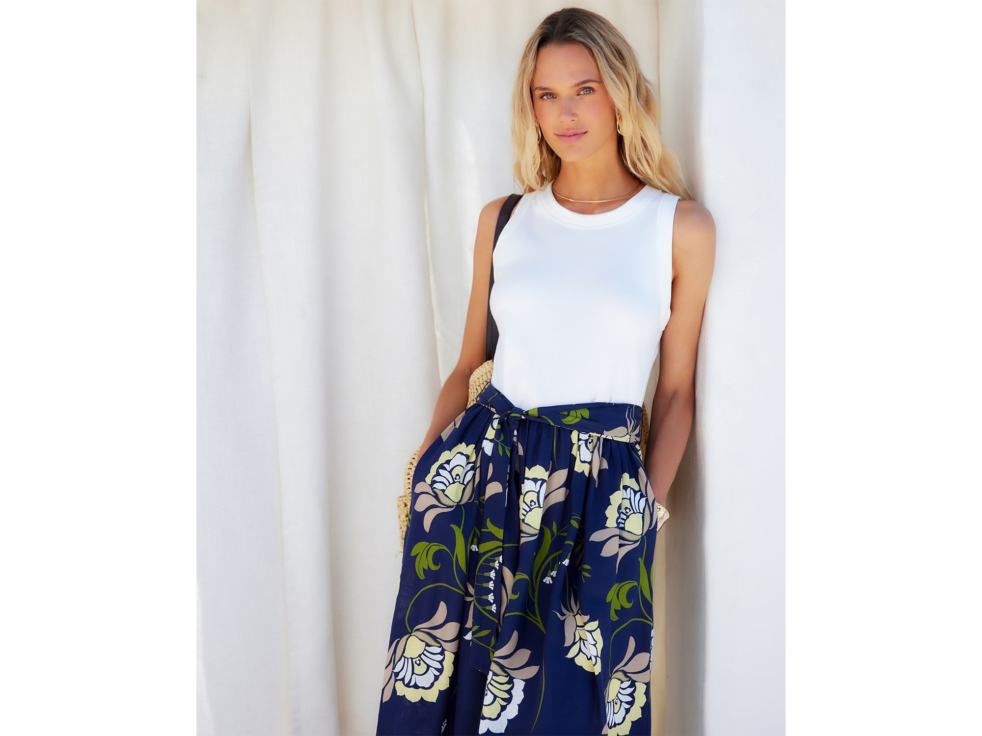 Seline Contrast Midi Dress — Image 3