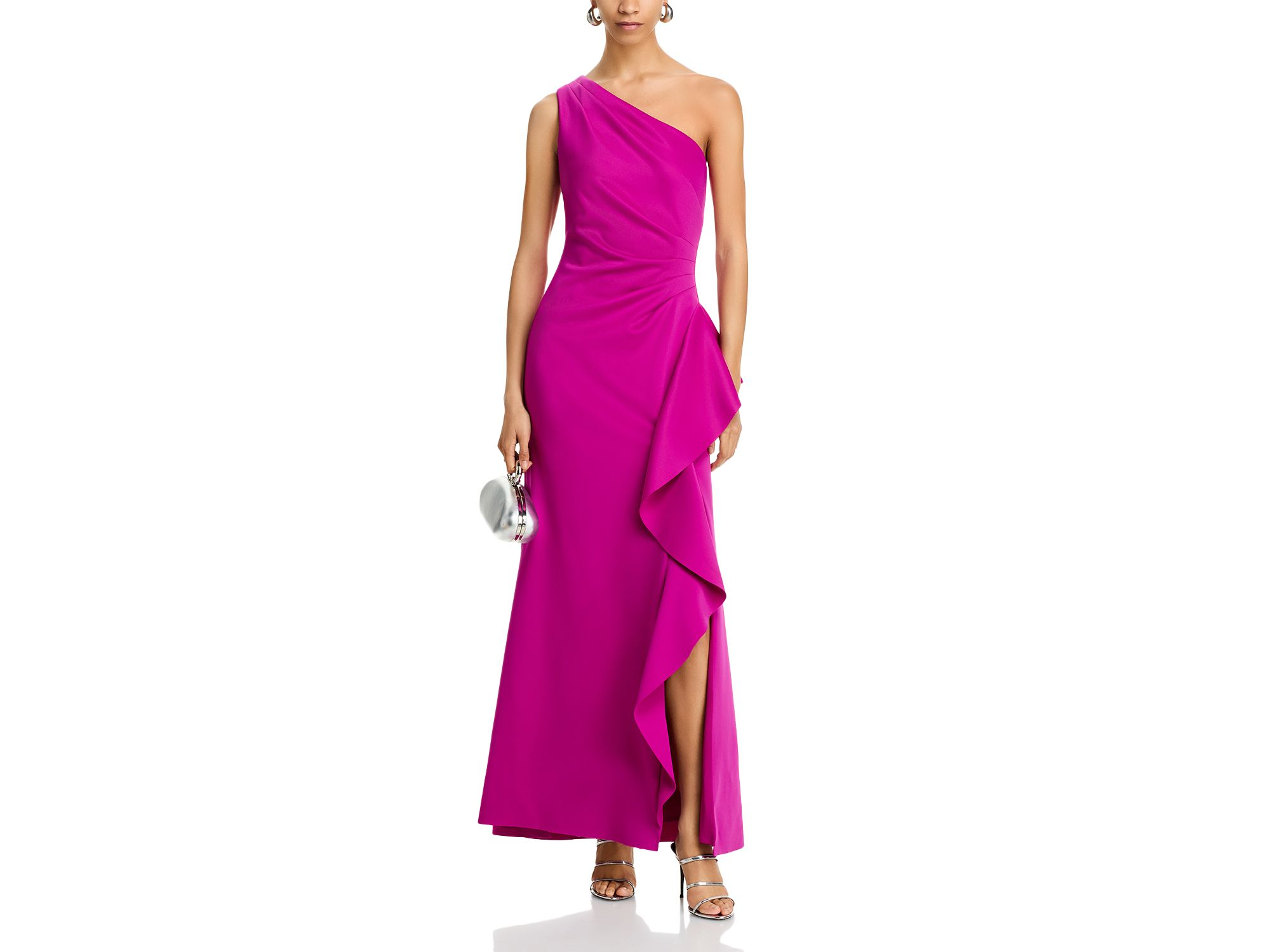 One Shoulder Ruffled Dress - Exclusive — Image 3
