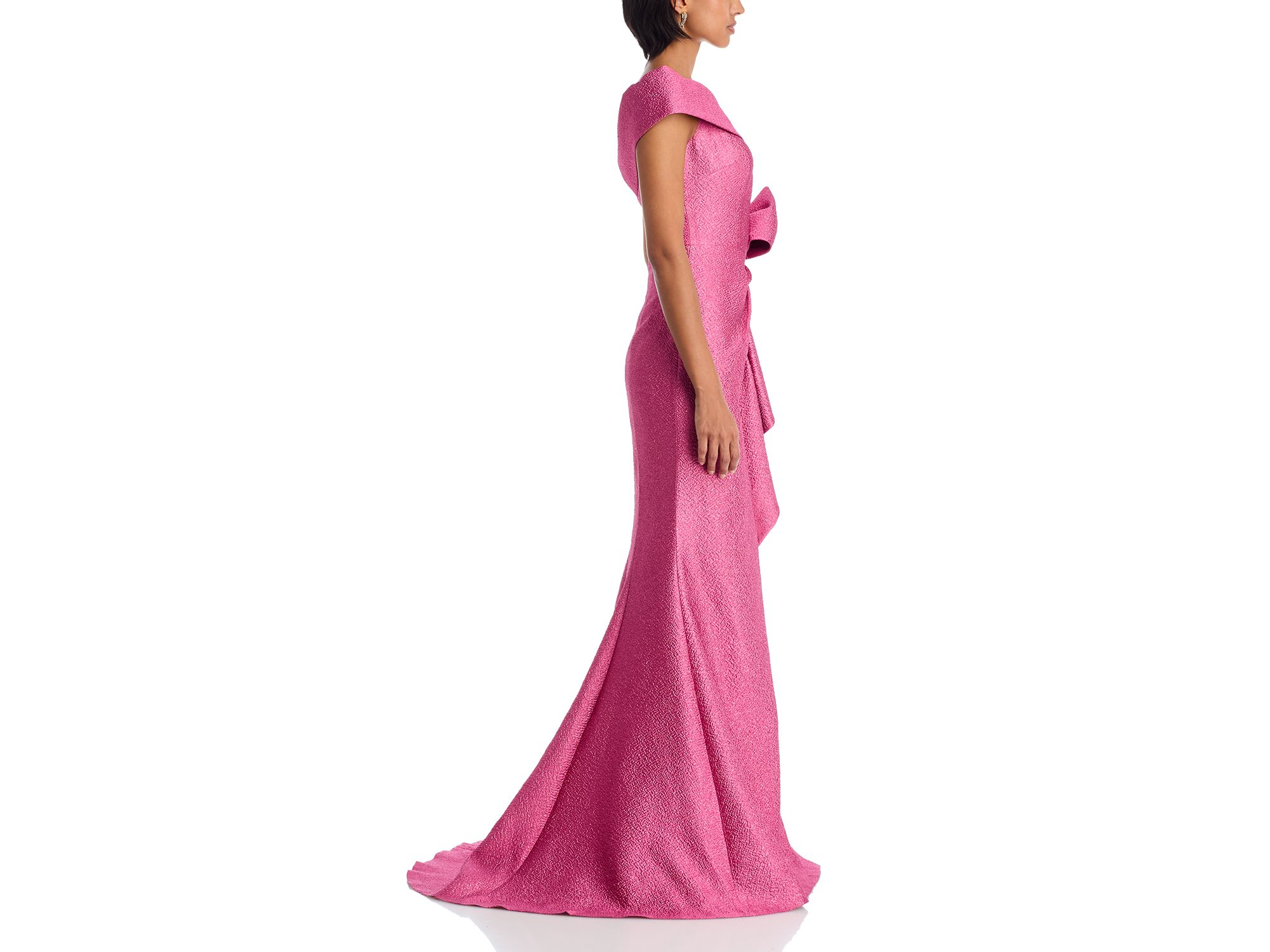 One Shoulder Textured Gown — Image 5