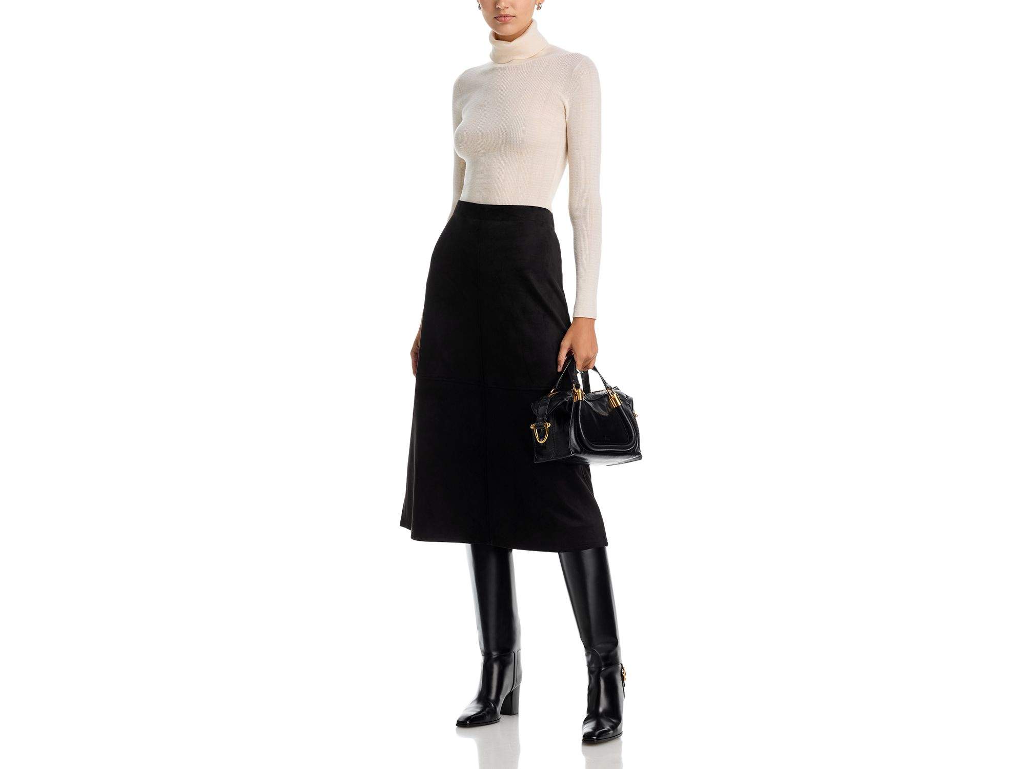 Faux Suede A Line Skirt — Image 4