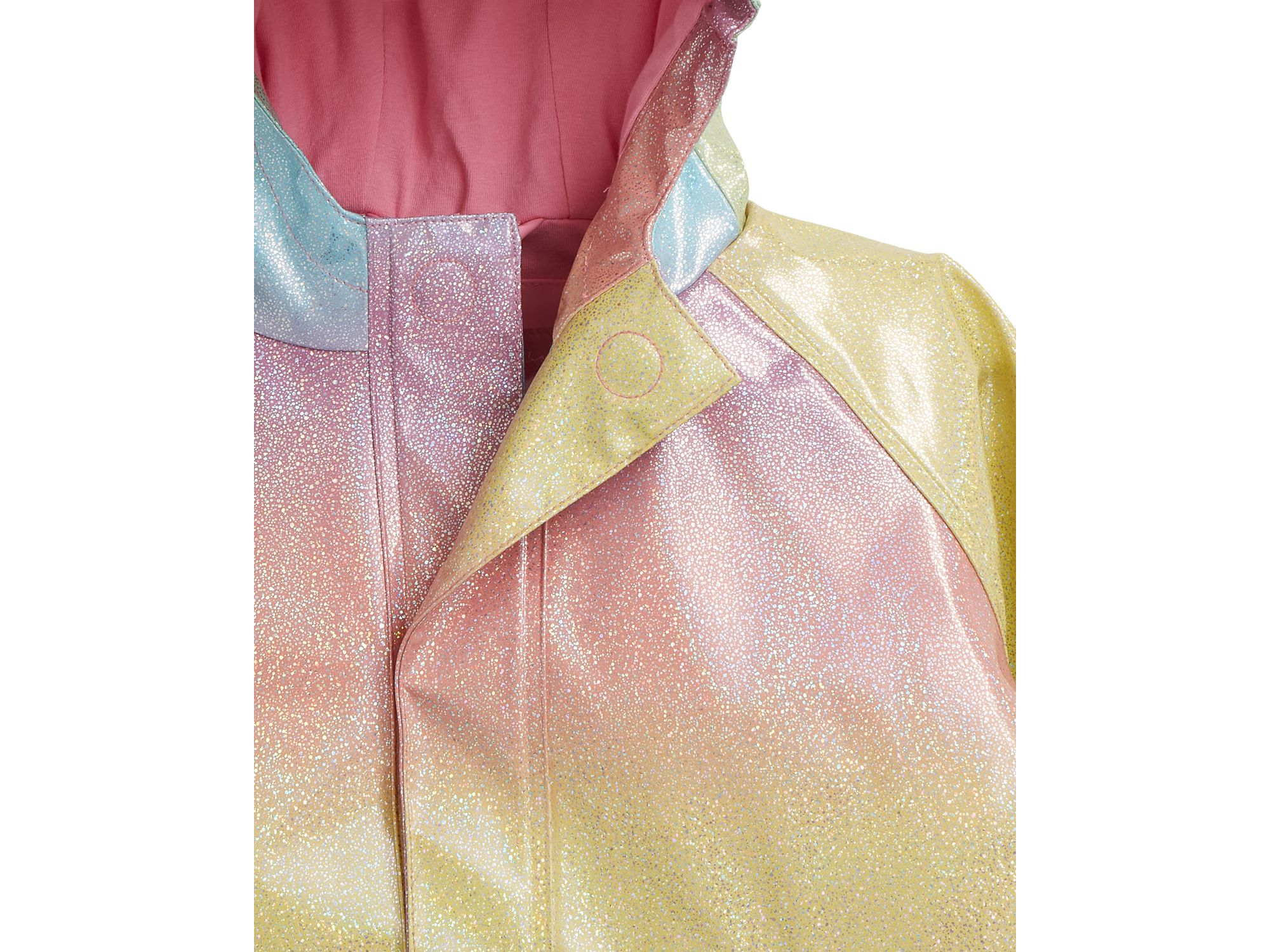 Girls' Unicorn Sparkle Print Magnetic Raincoat - Little Kid, Big Kid — Image 3