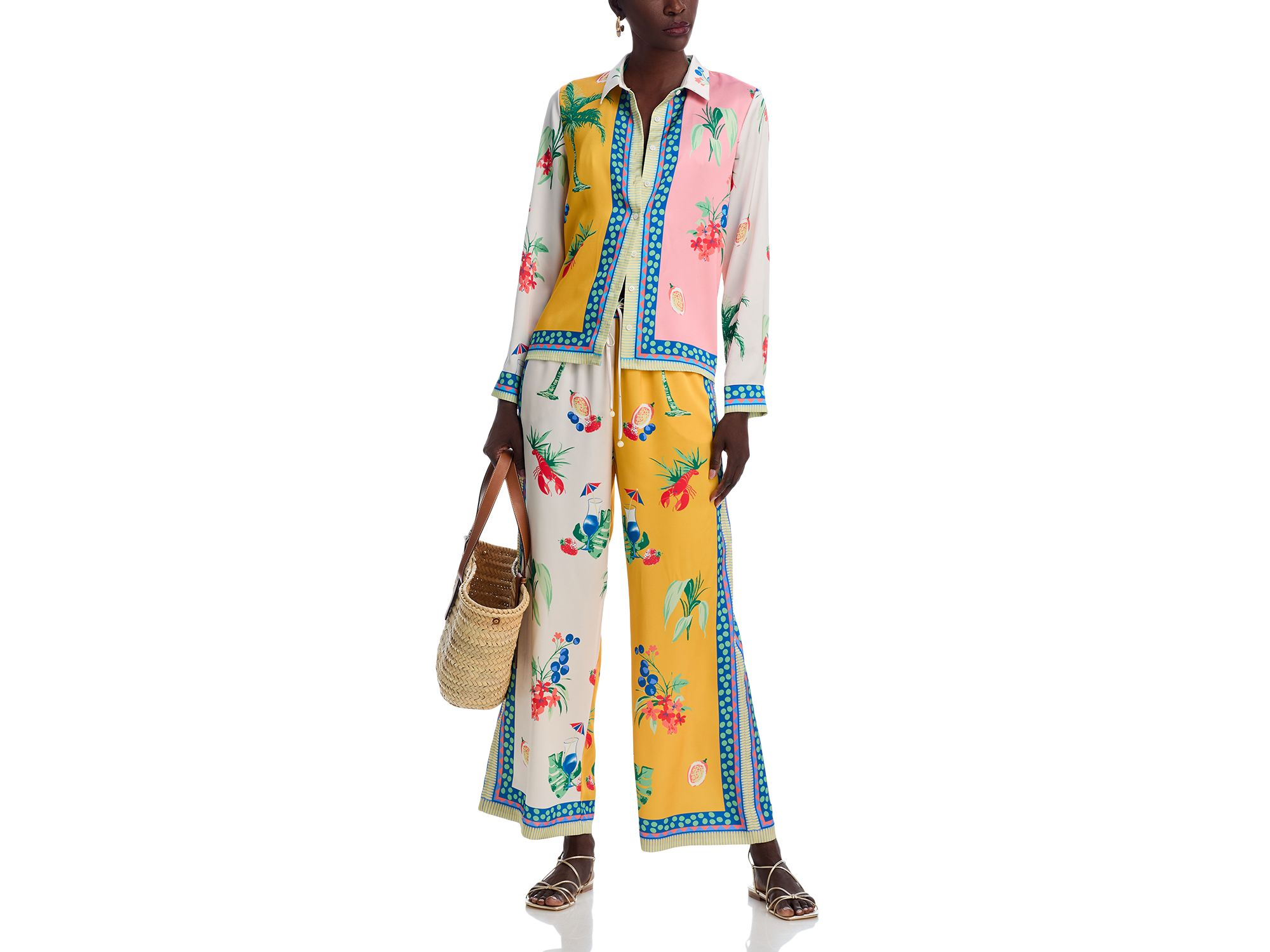 Printed Wide Leg Pants - Exclusive — Image 4
