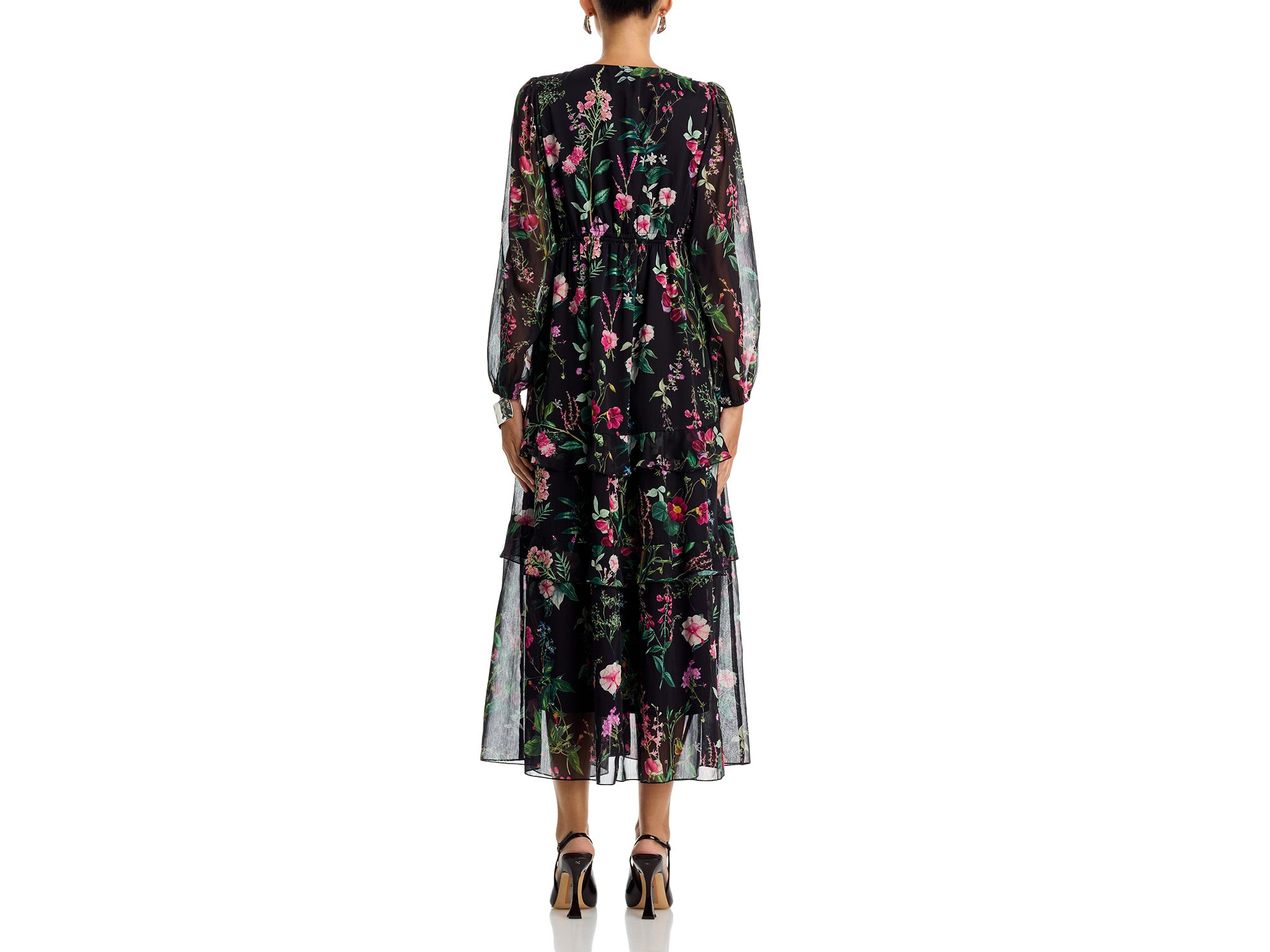 Tiered Floral Print Dress — Image 3