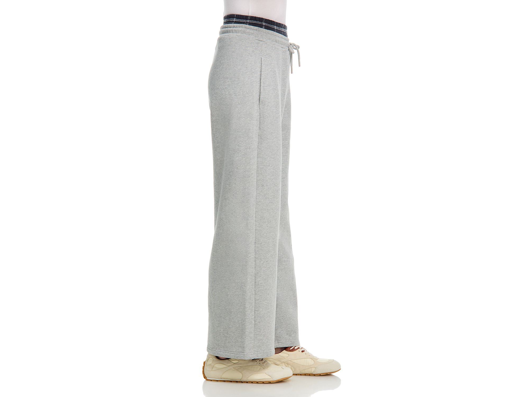 Midnight Plaid Flannel Shirt & French Terry Wide Leg Pants — Image 9