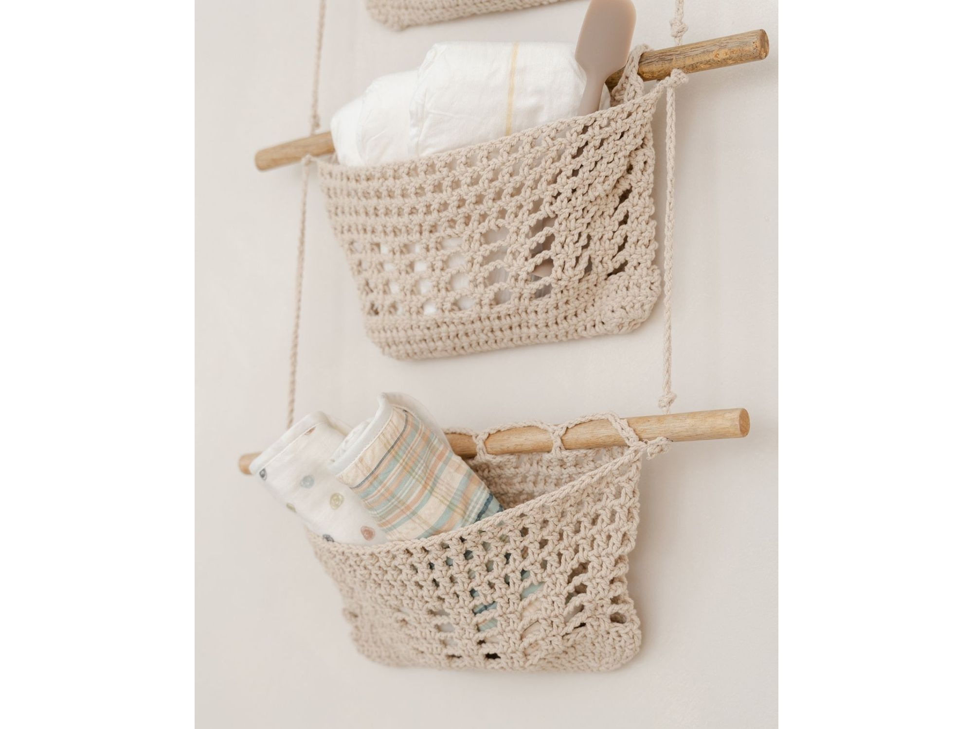 Charlie Farmhouse 3 Tier Toy Hanging Wall Storage — Image 3