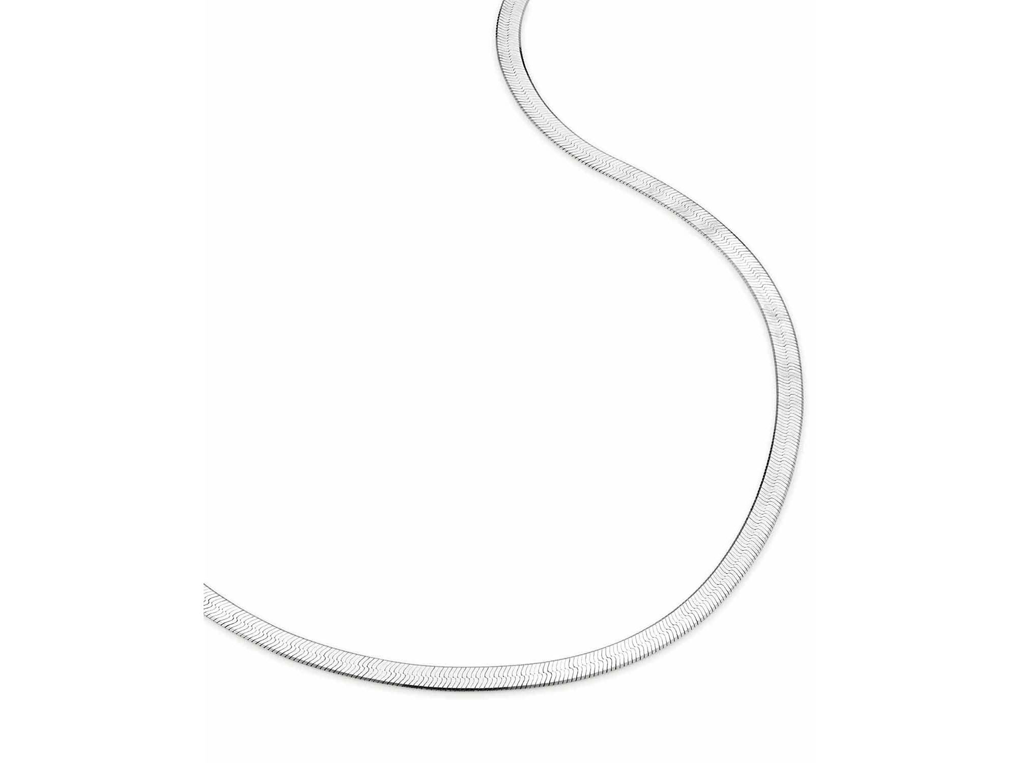 Sterling Mirage Herringbone Choker, 16" — Image 6