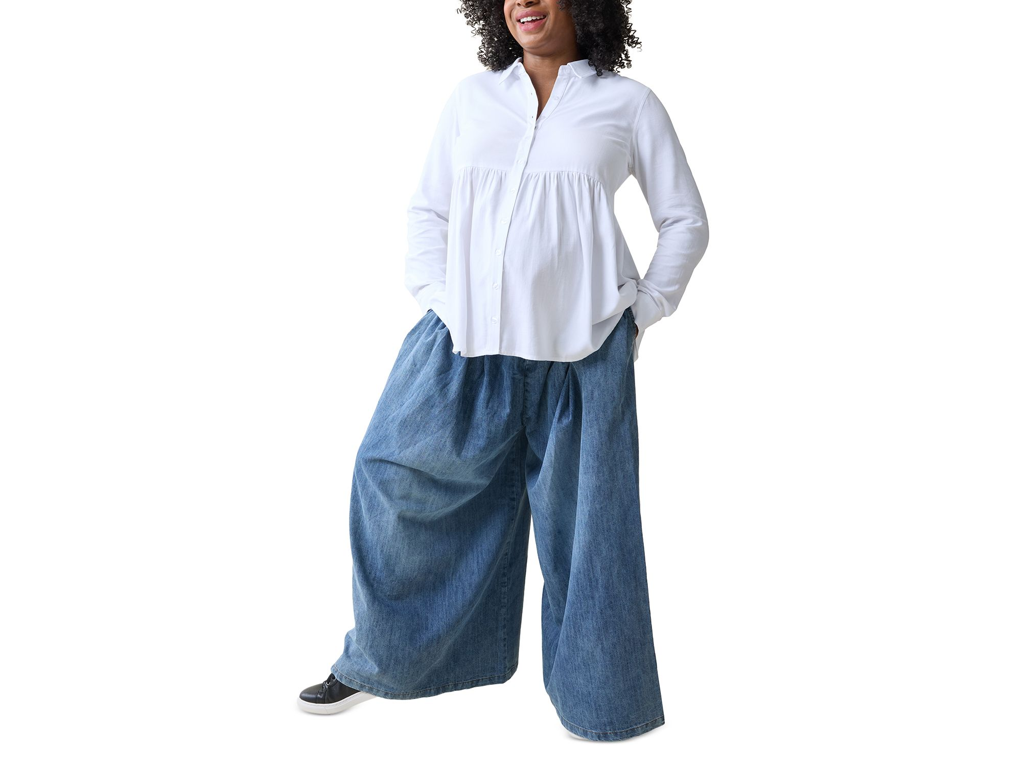 Maternity Peplum Shirt — Image 3