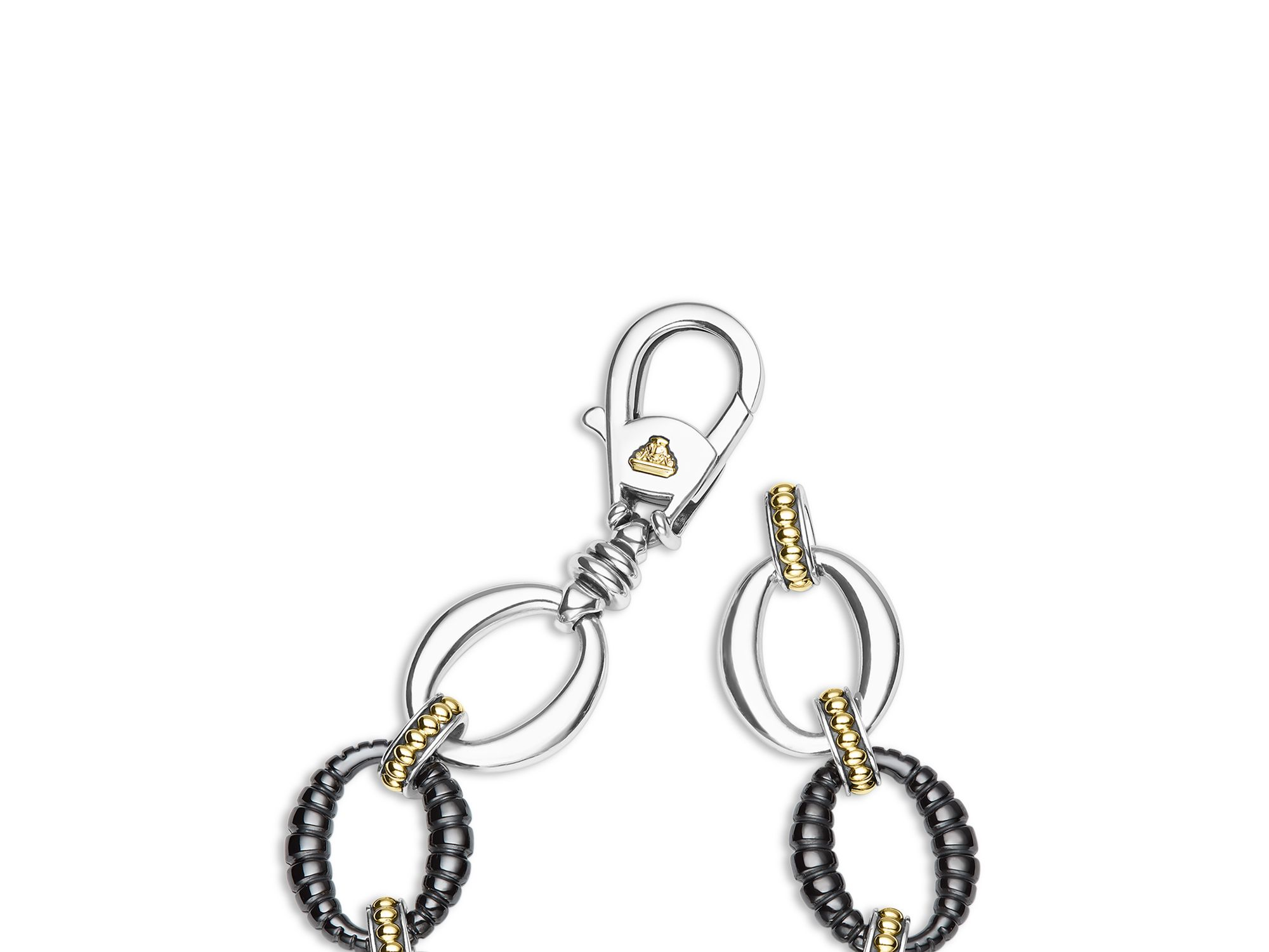 Two Tone Black Ceramic Link Bracelet — Image 3