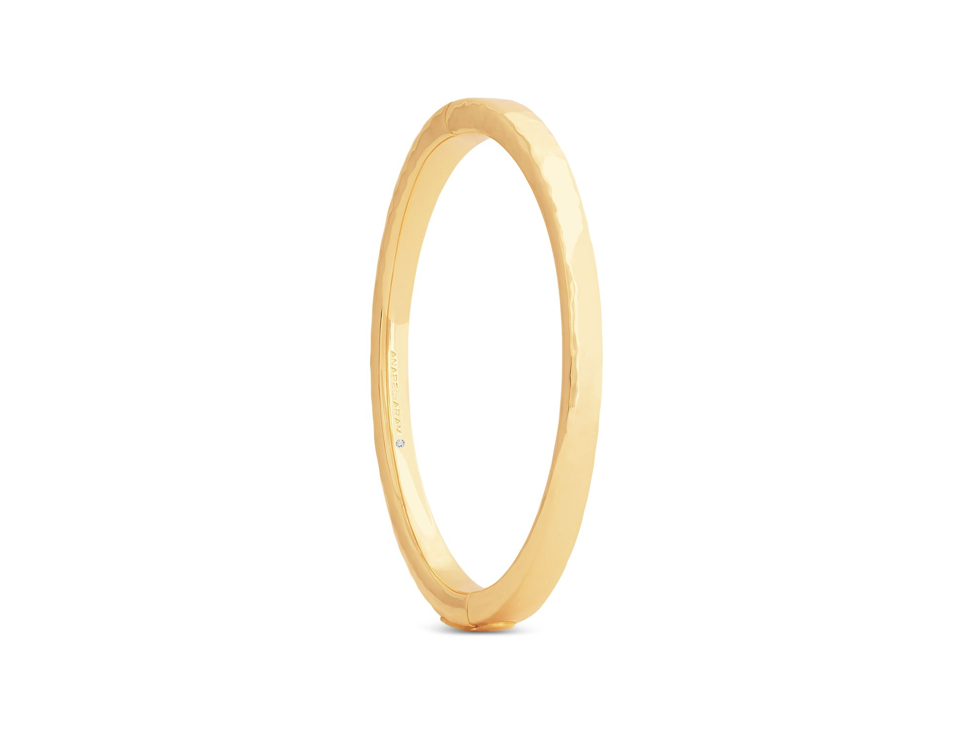 Farrier Medium Hinged Bangle Bracelet in 18K Gold Plated — Image 3