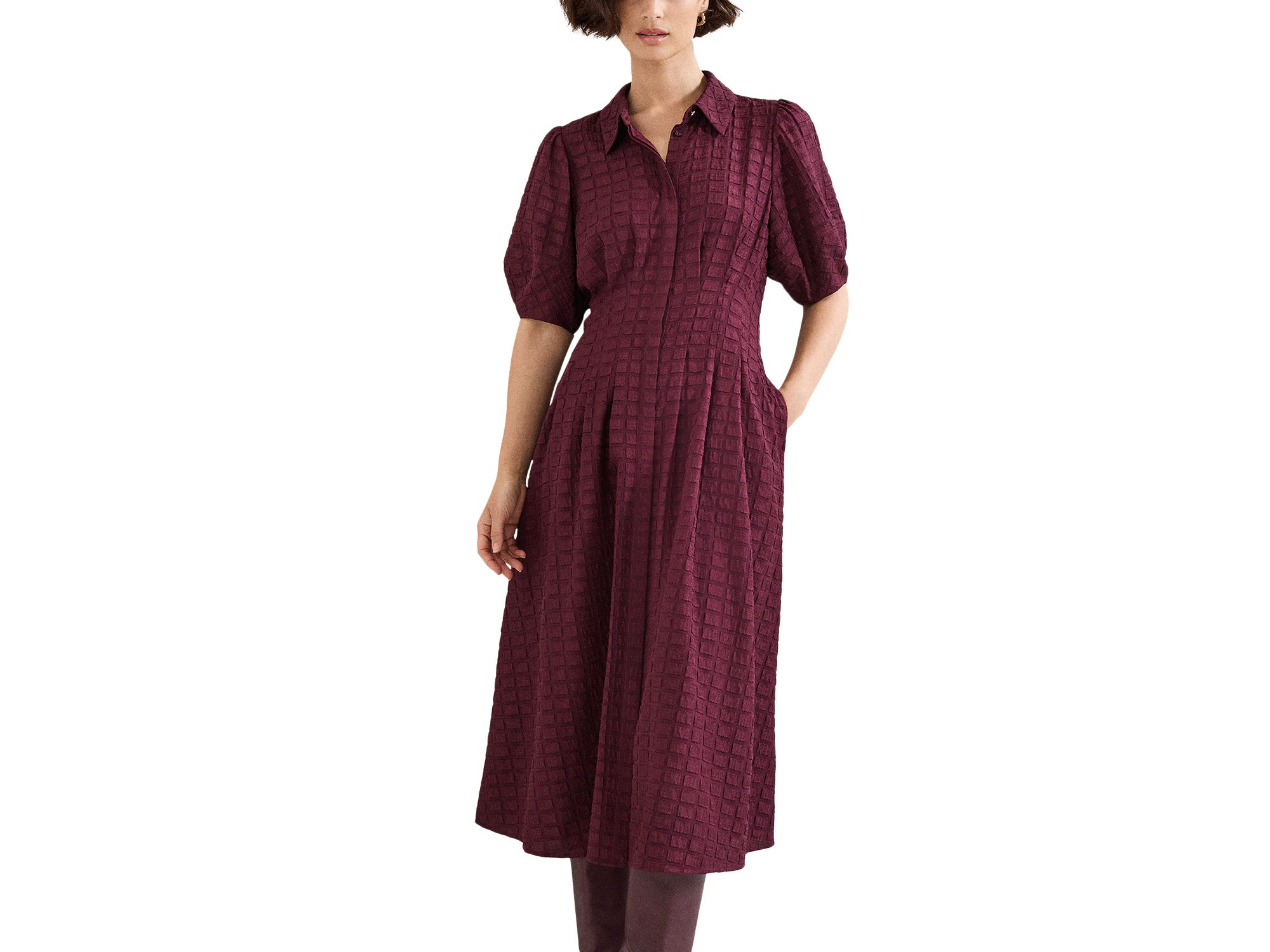 Yasmine Textured Midi Dress — Image 6